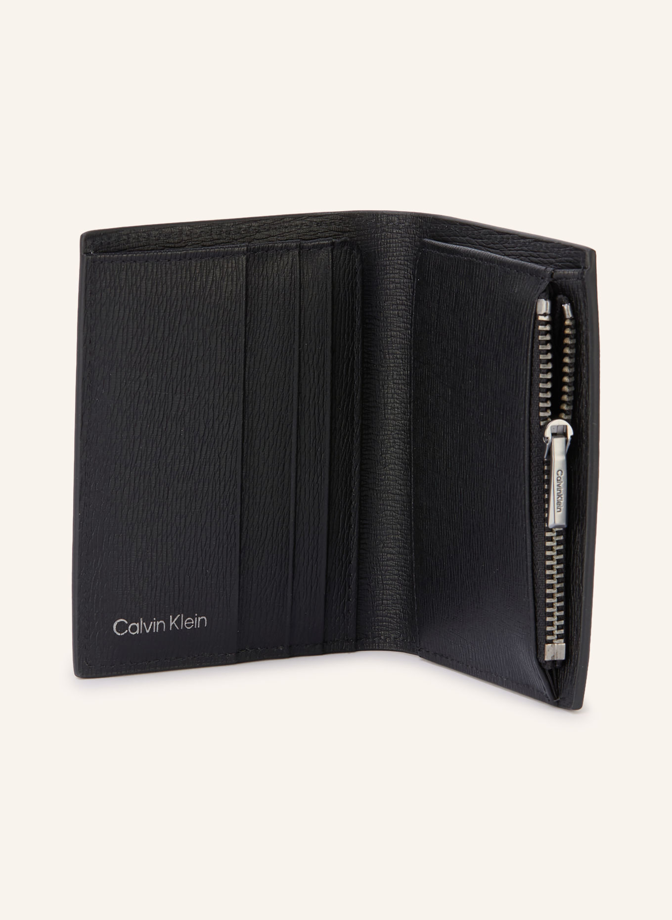 Calvin Klein Portefeuille: NOIR / ARGENT