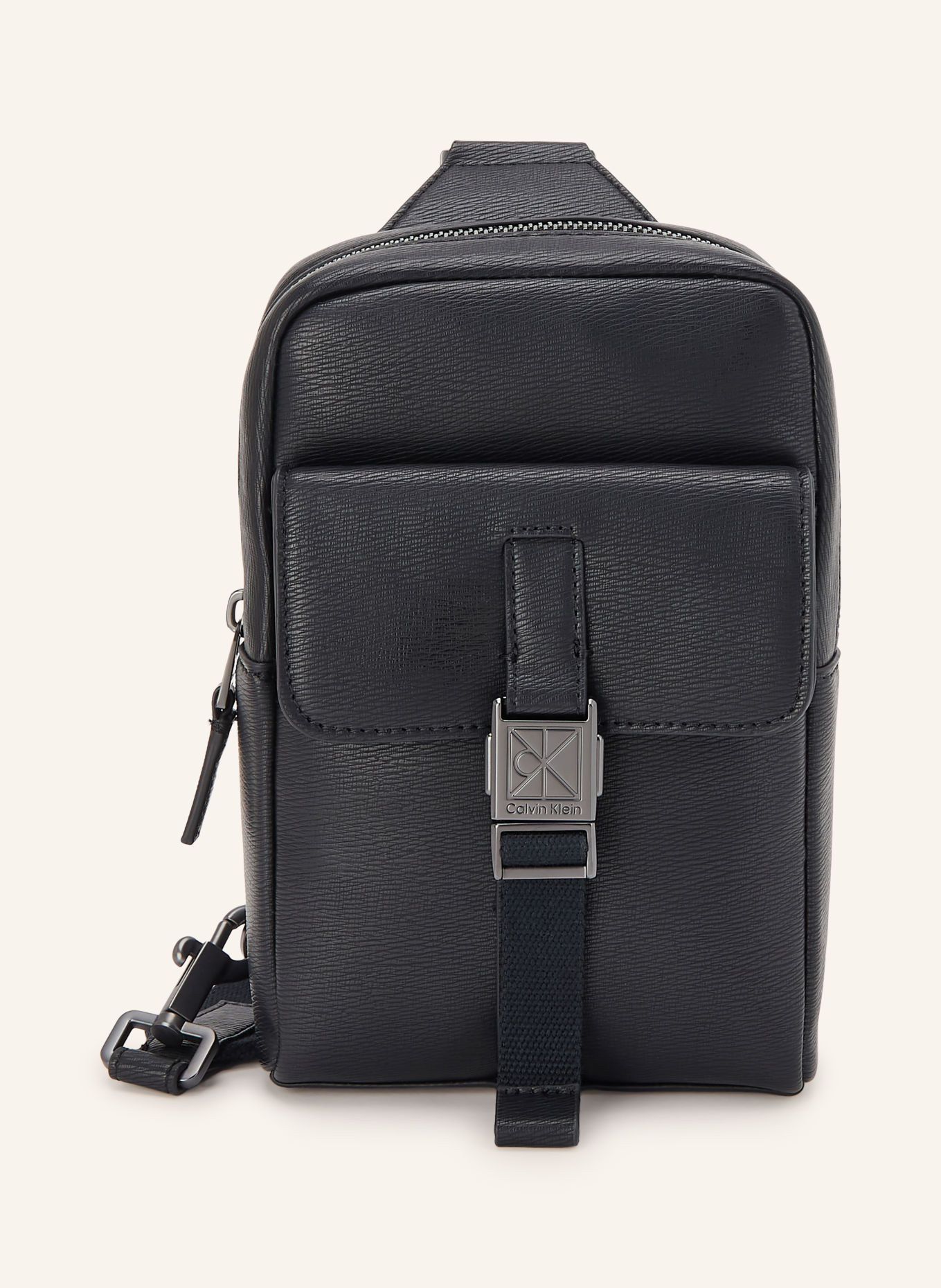 Calvin Klein Crossbody bag: BLACK / PLATINUM
