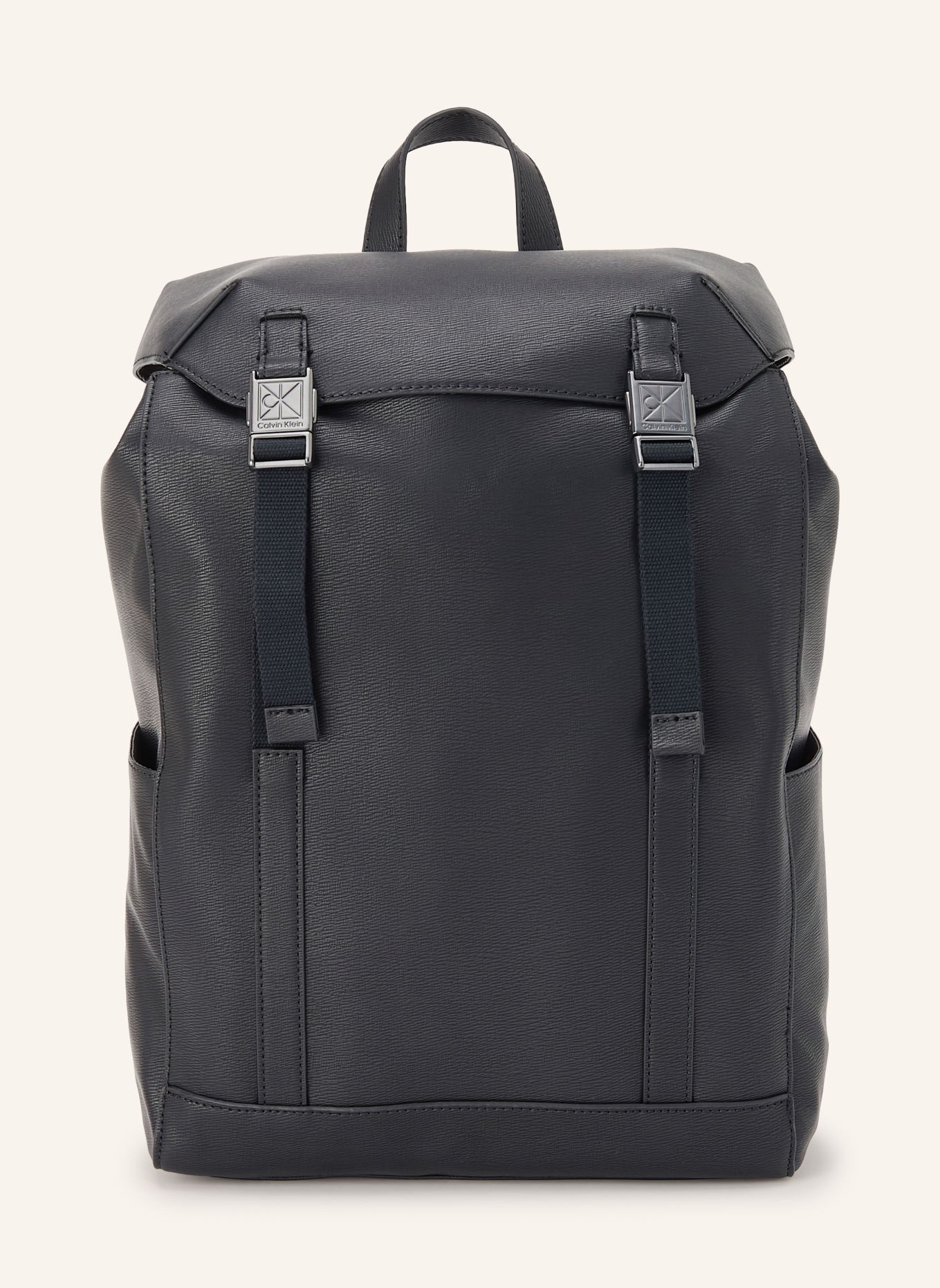 Calvin Klein Backpack with laptop compartment: BLACK / PLATINUM