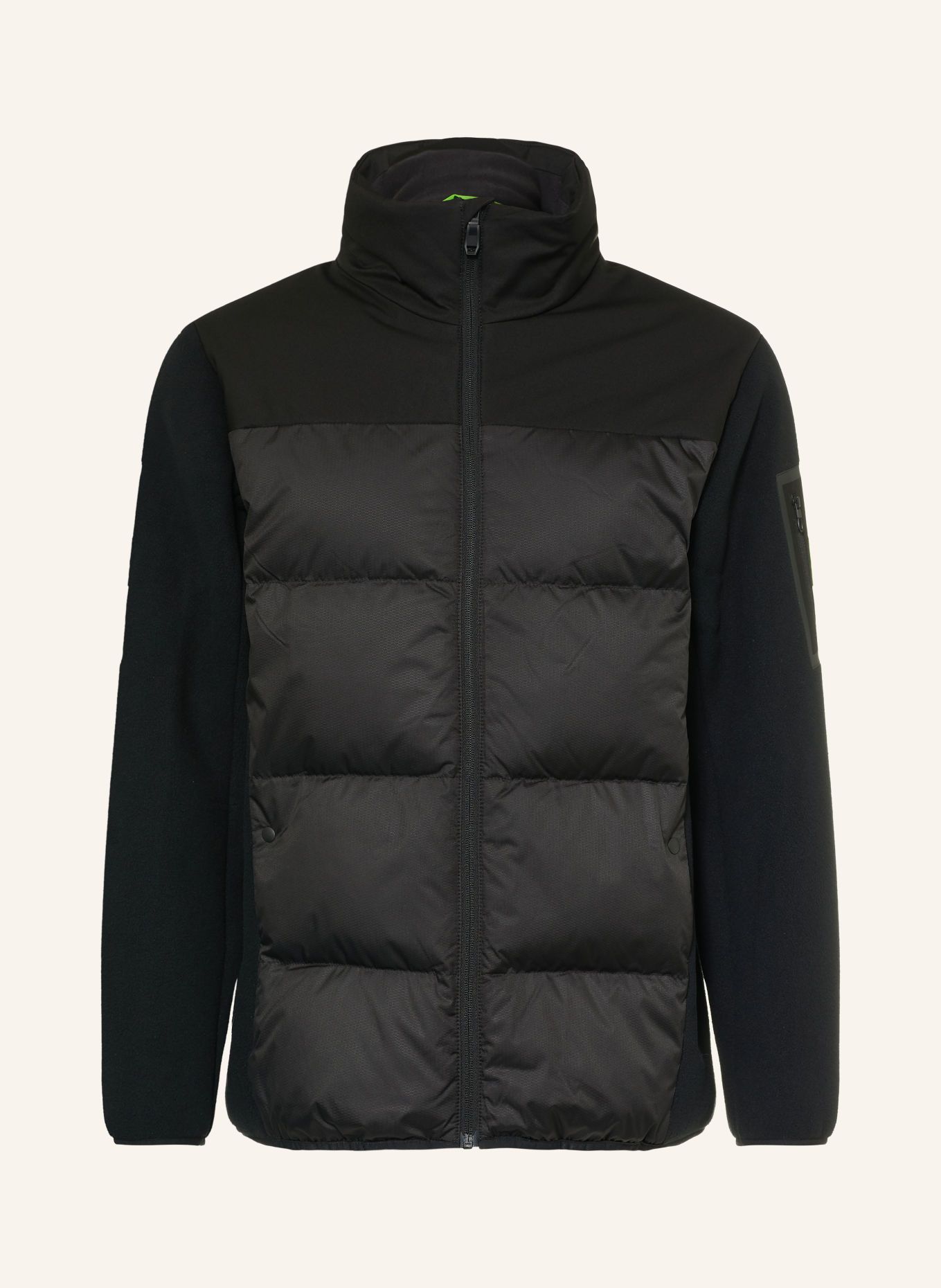 BOSS BLOCK Down jacket in a mix of materials: BLACK