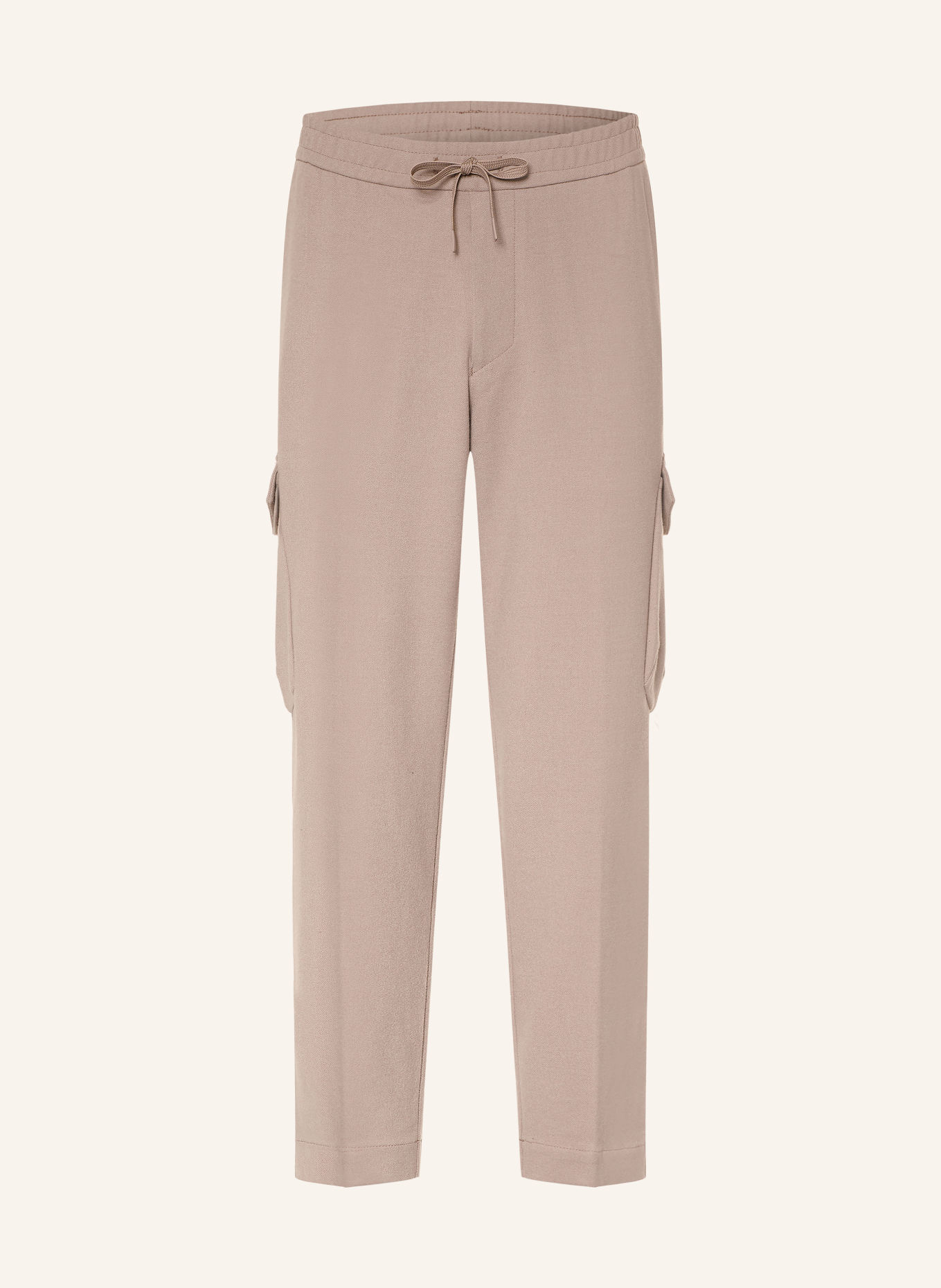 BOSS URBANEX TRANSIT Tapered Fit Flannel Cargo trousers: TAUPE