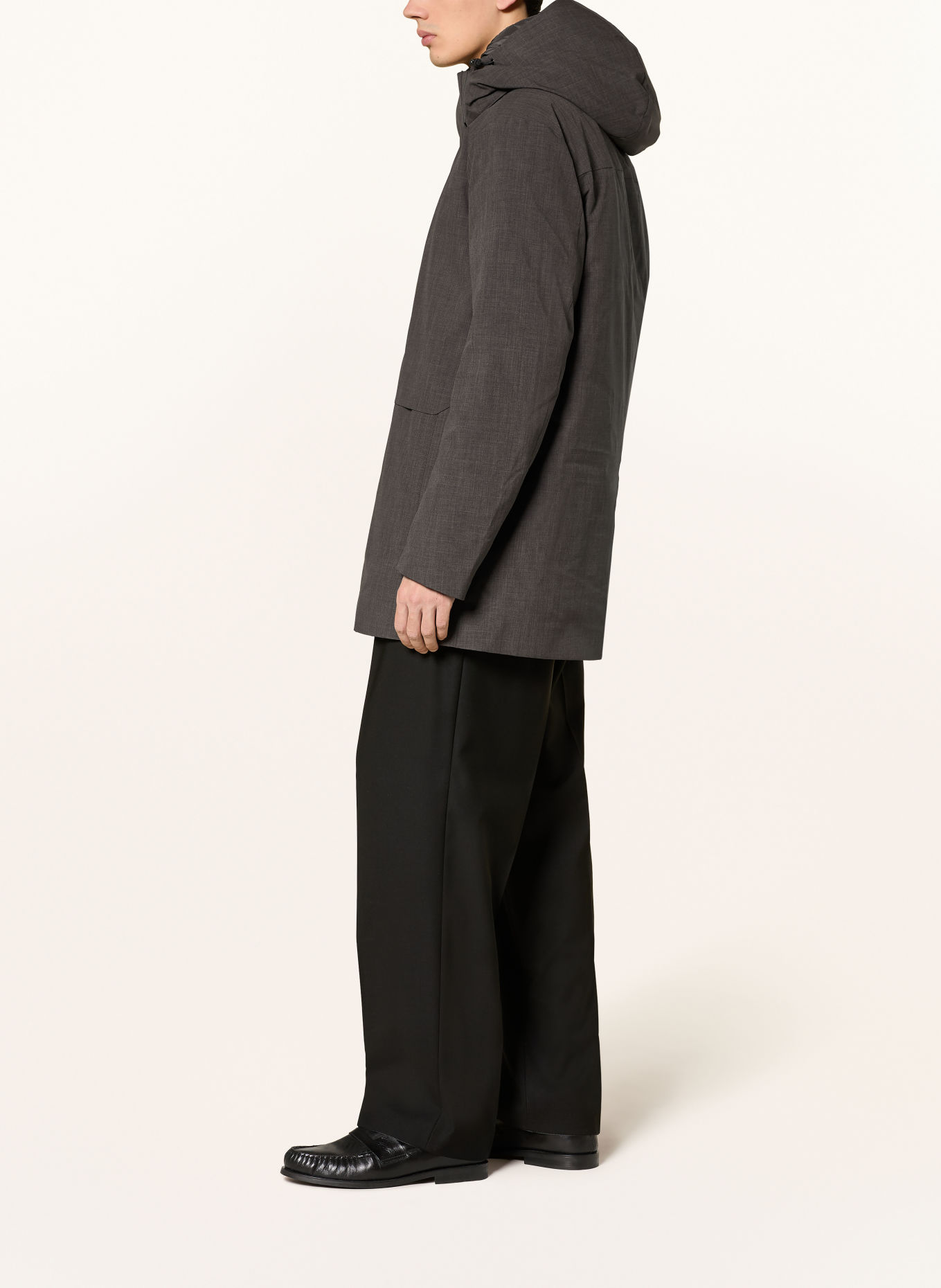 Calvin Klein Daunenjacke mit abnehmbarer Kapuze: DUNKELGRAU