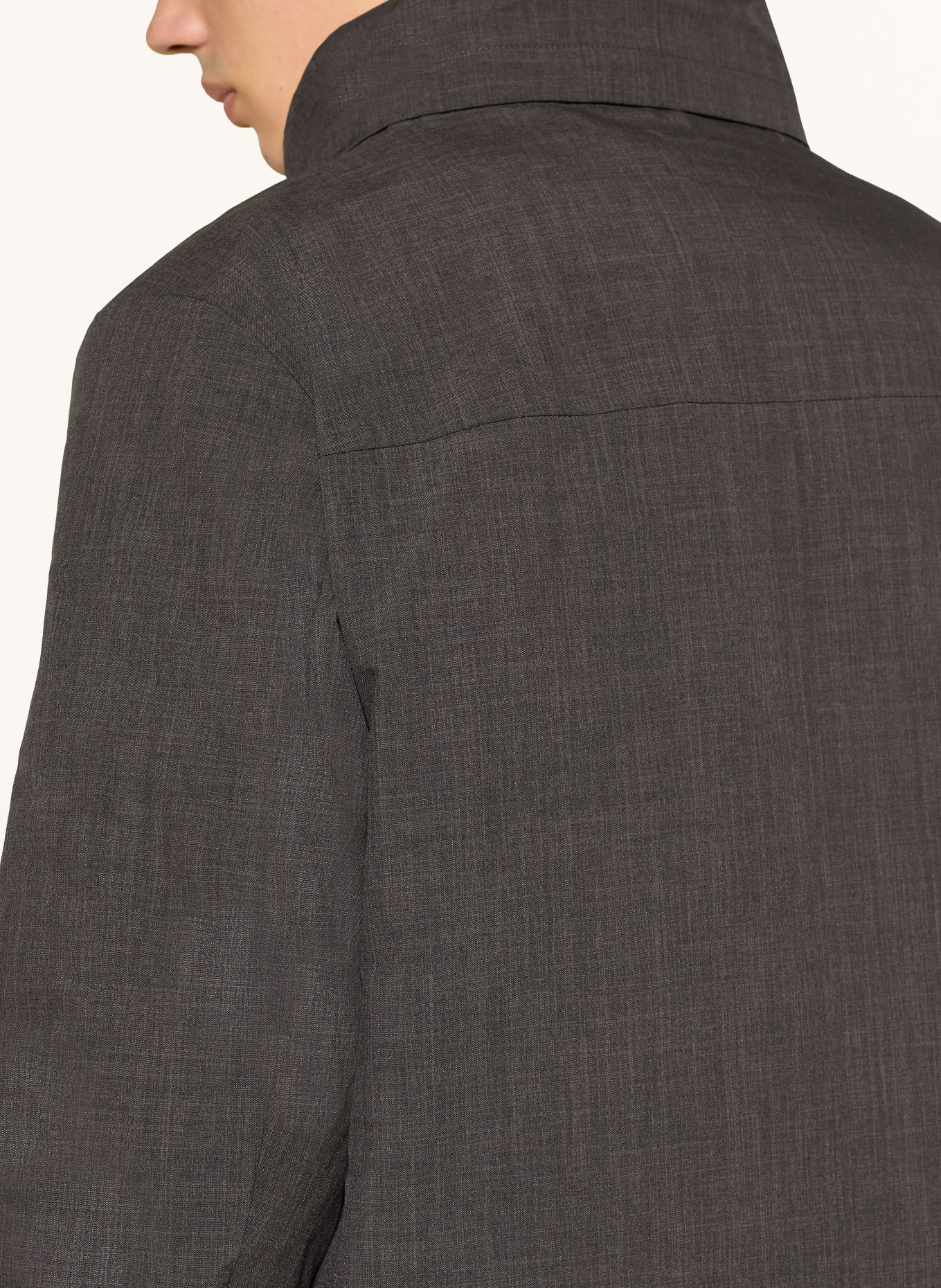 Calvin Klein Daunenjacke mit abnehmbarer Kapuze: DUNKELGRAU