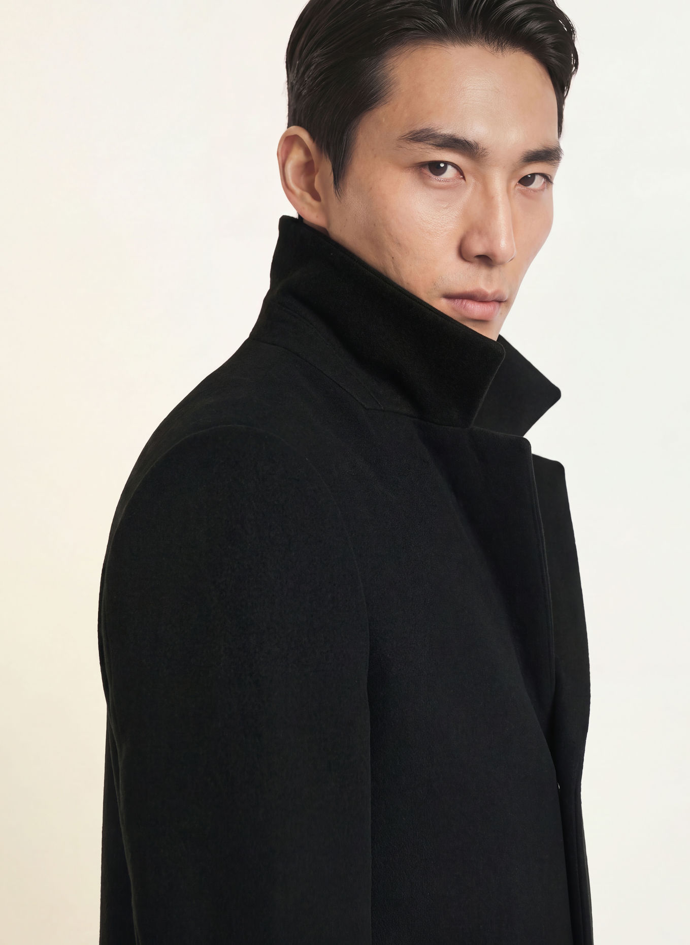 Calvin Klein Coat: BLACK