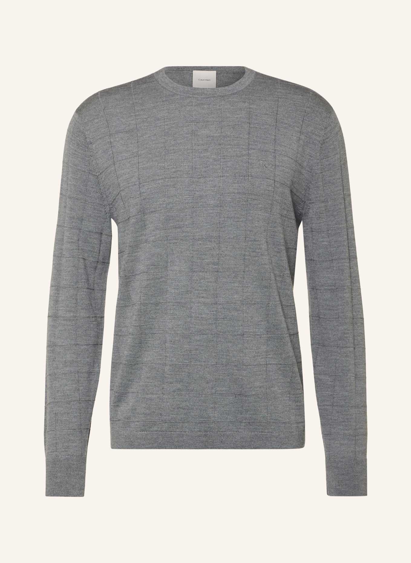 Calvin Klein Pull en laine mérinos: GRIS