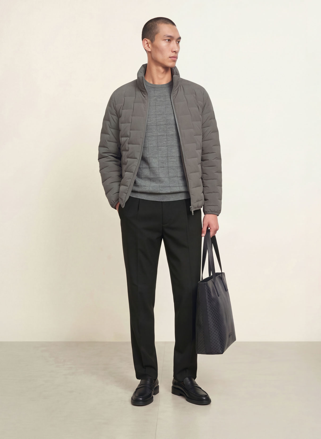 Calvin Klein Pull en laine mérinos: GRIS