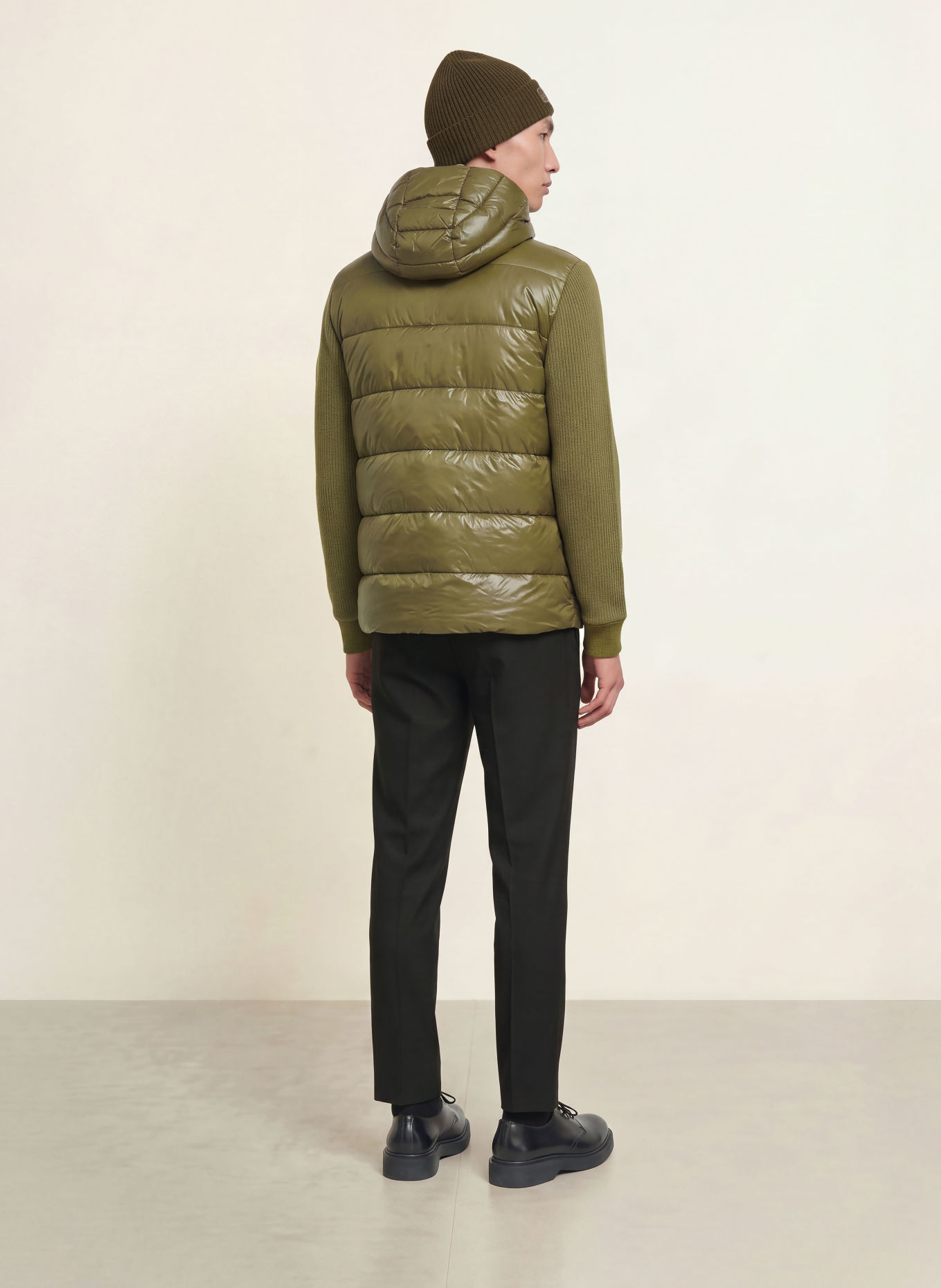 Calvin Klein Quilted jacket in a mix of materials: OLIVE