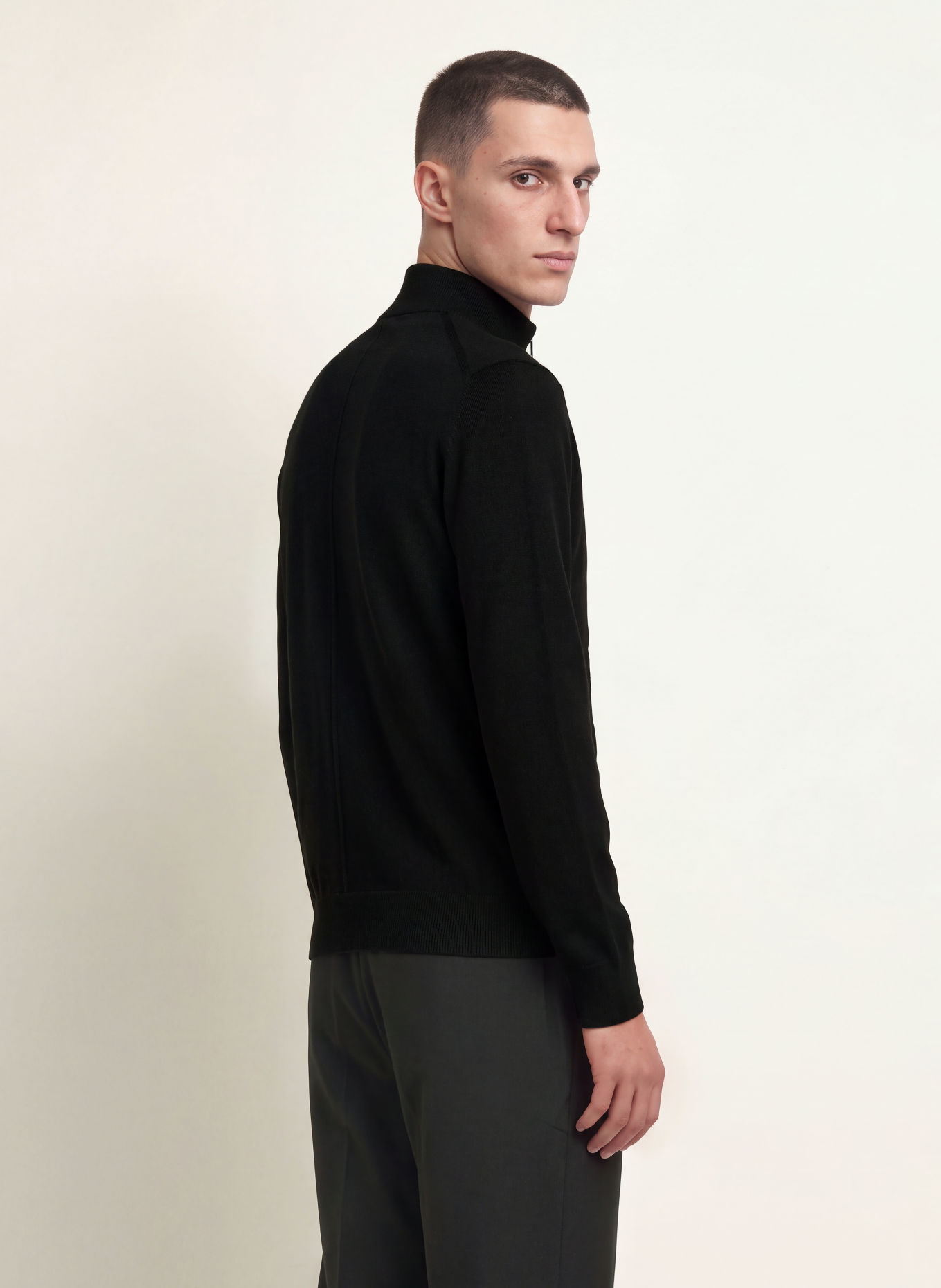 Calvin Klein Merinowool Cardigan: BLACK