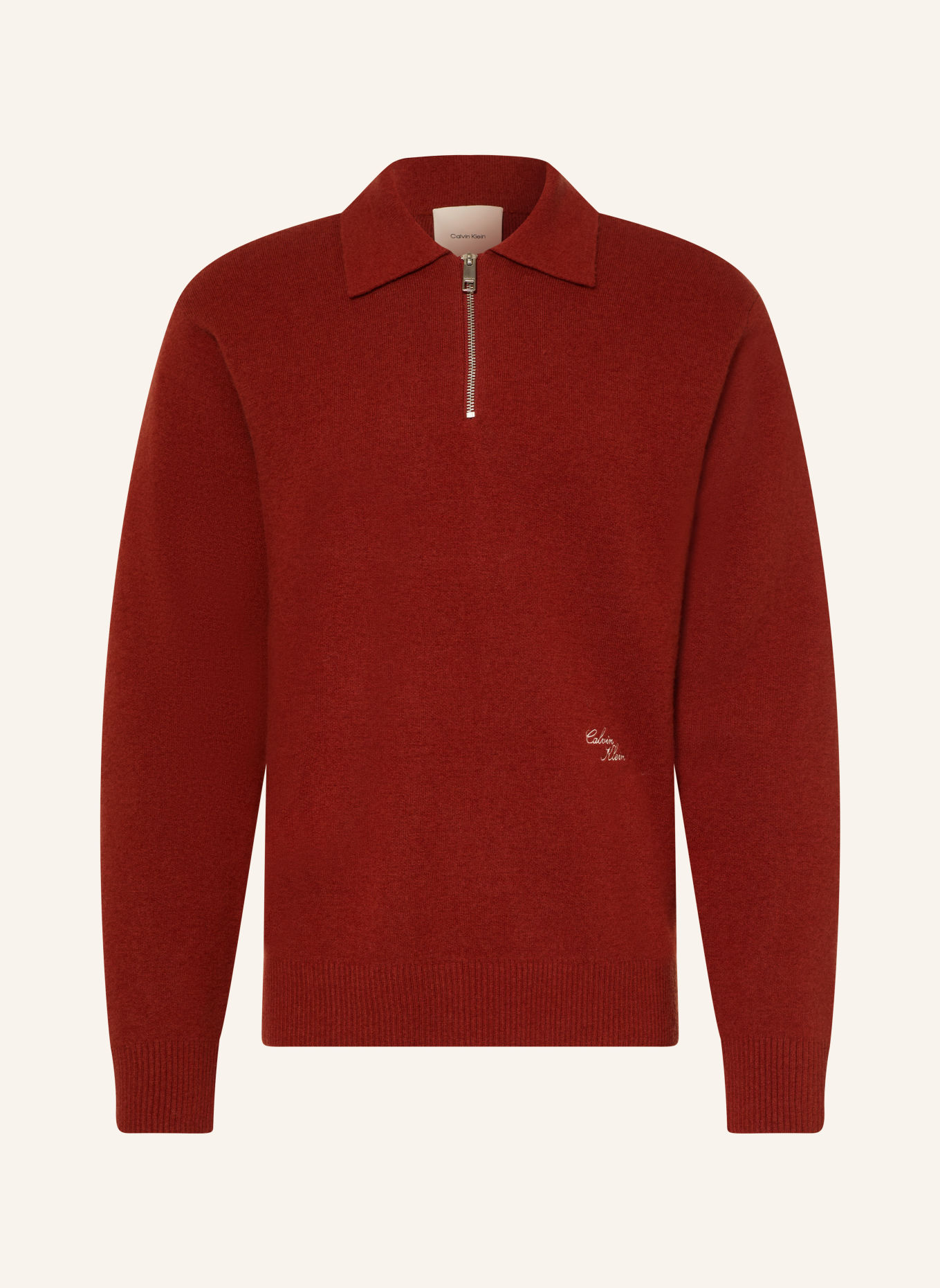 Calvin Klein Half-zip sweater: RED