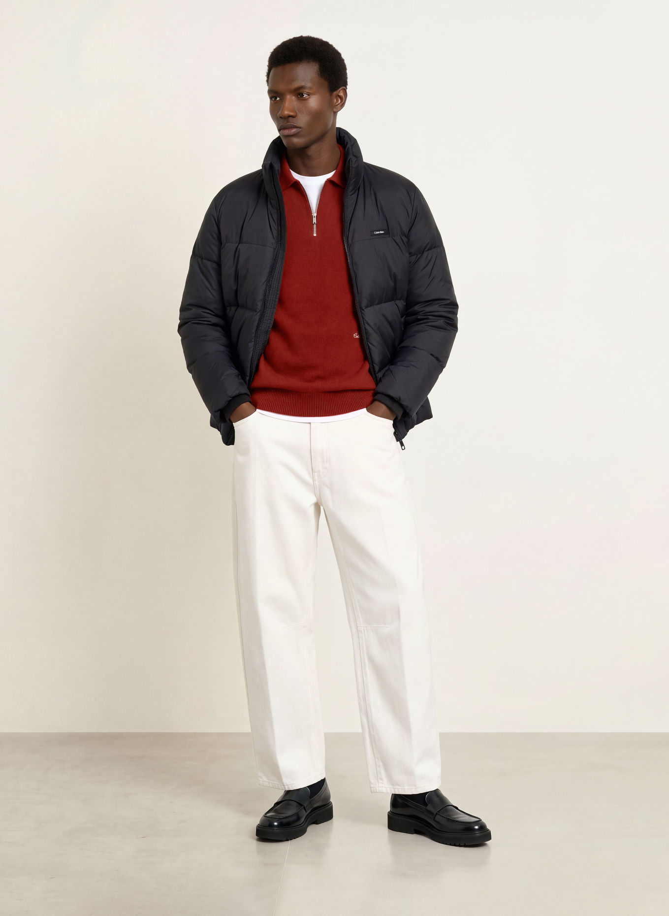 Calvin Klein Half-zip sweater: RED