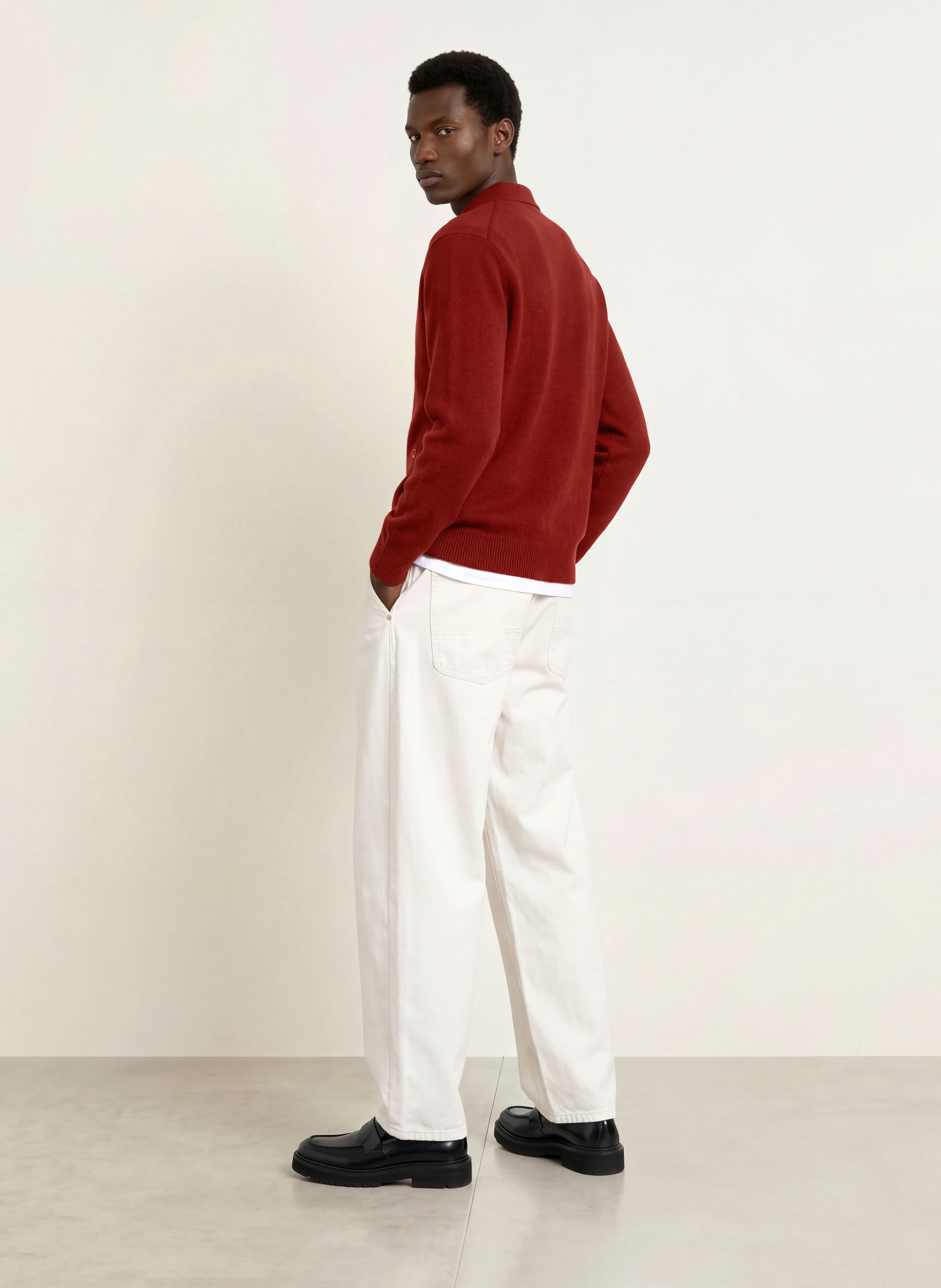 Calvin Klein Half-zip sweater: RED