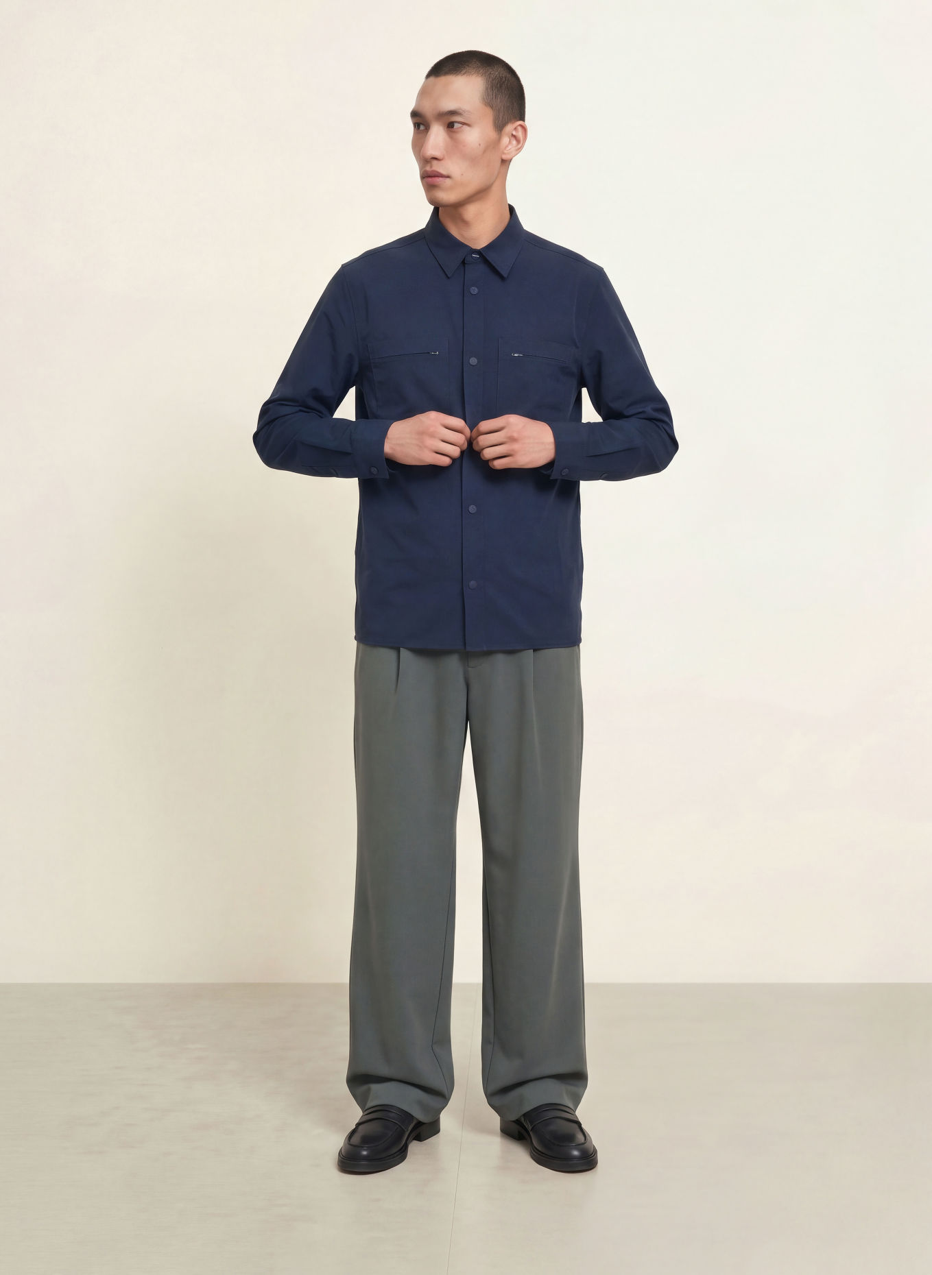 Calvin Klein Overshirt: DARK BLUE