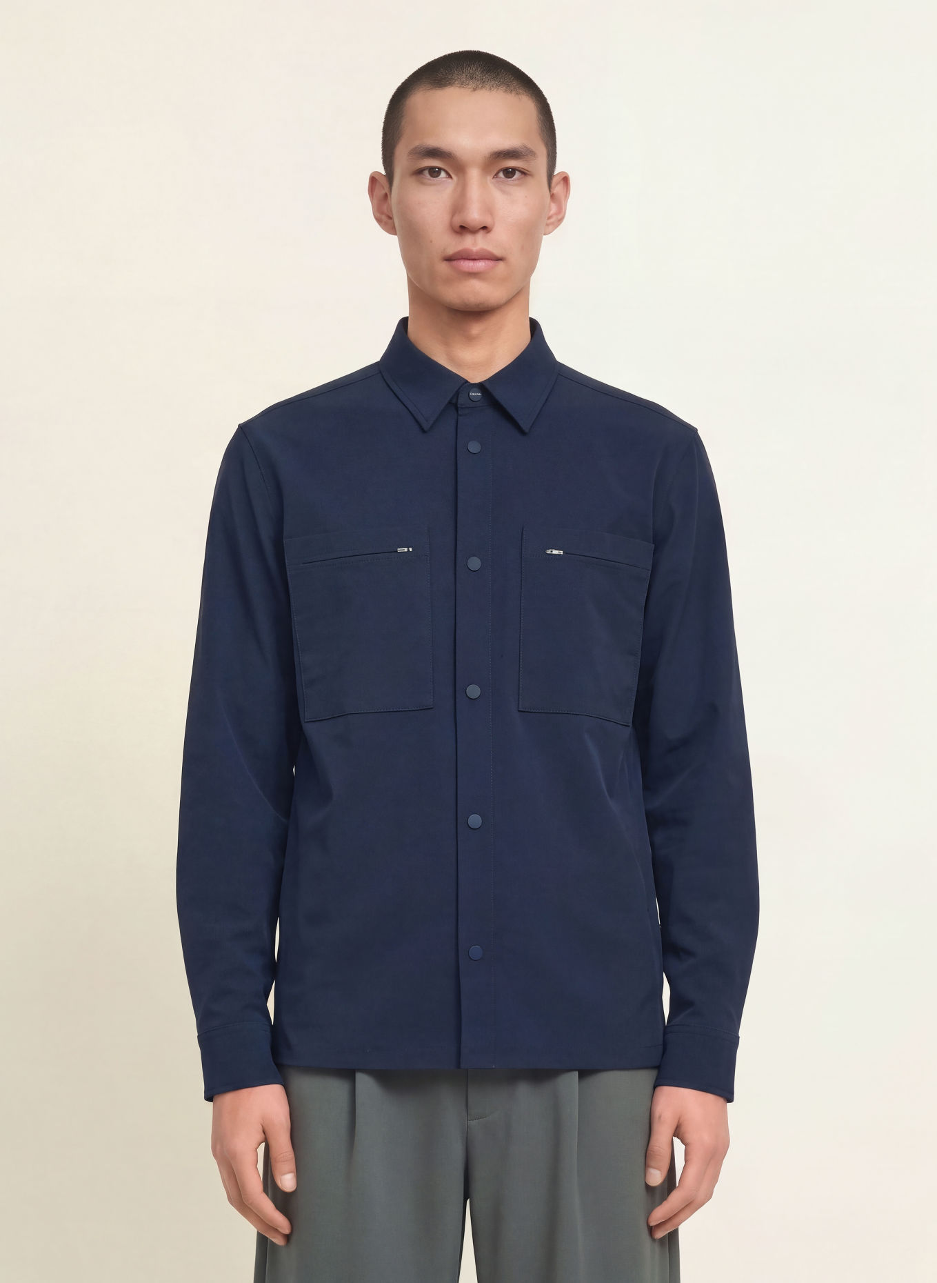 Calvin Klein Overshirt: DARK BLUE