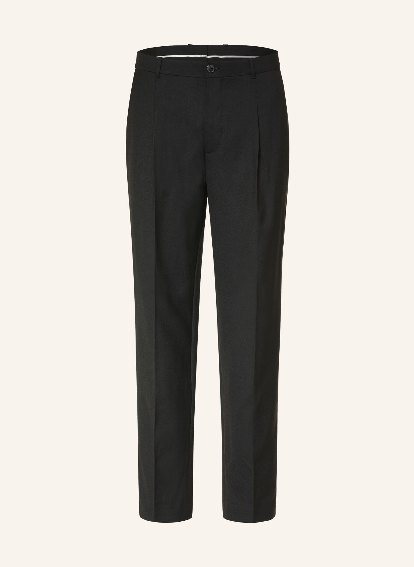 Calvin Klein Tapered-Fit Trousers: BLACK