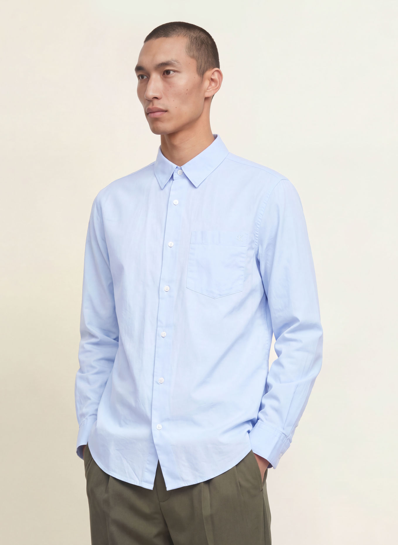 Calvin Klein Classic Fit Oxford shirt: LIGHT BLUE