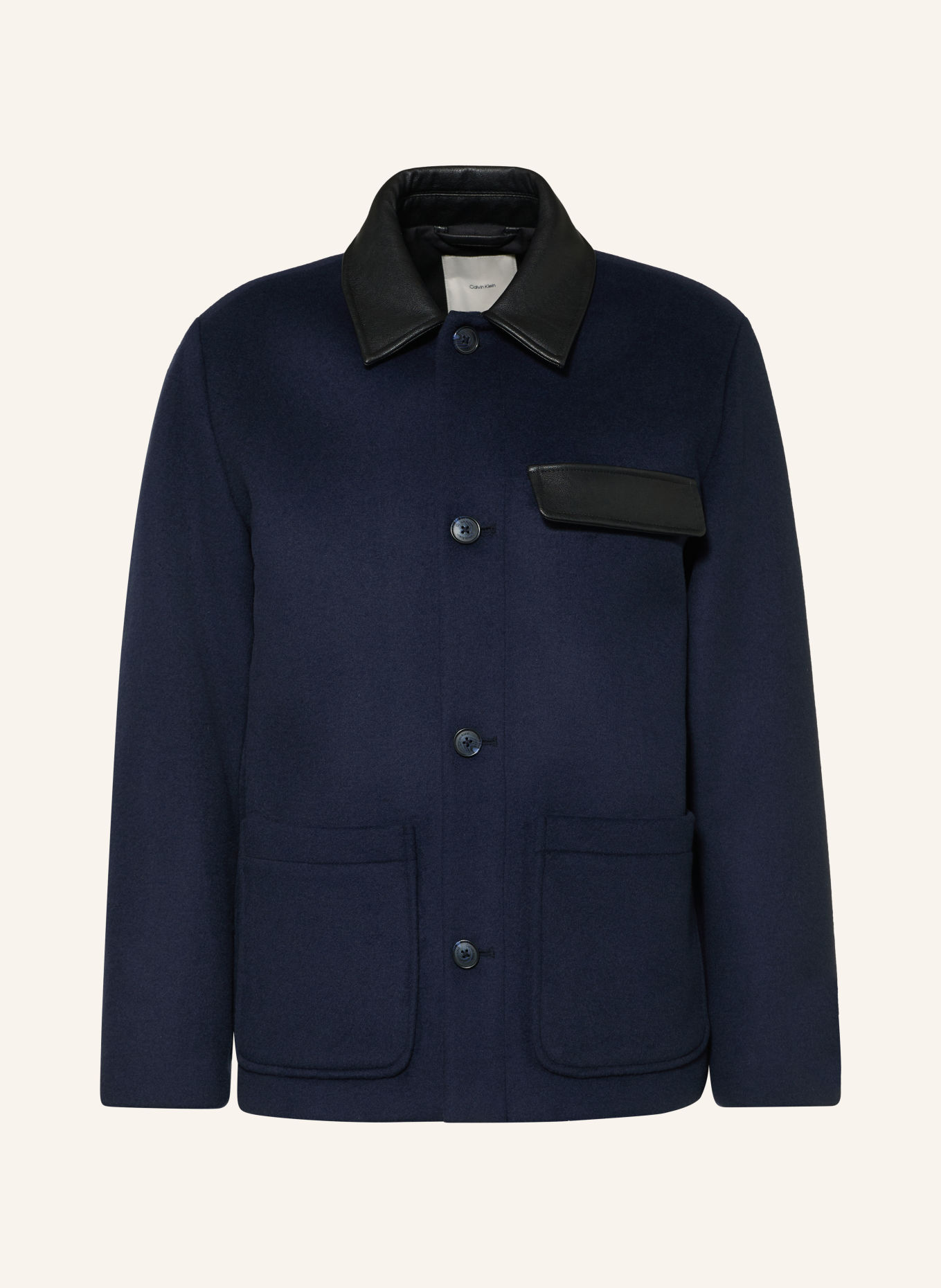 Calvin Klein Overshirt: DARK BLUE / BLACK
