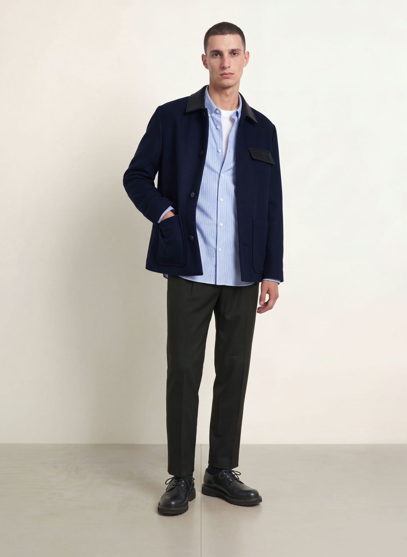 Calvin Klein Overshirt: DARK BLUE / BLACK