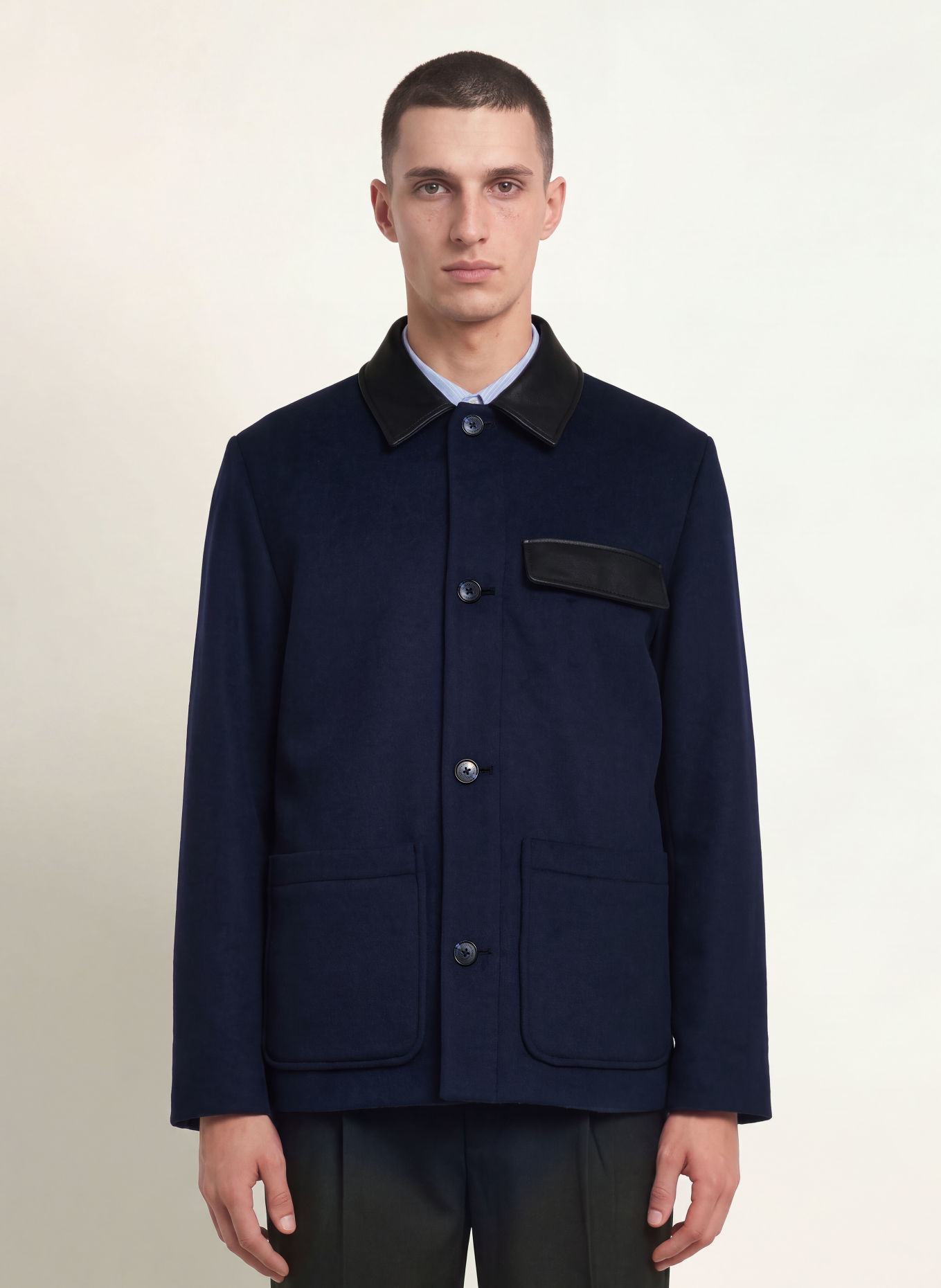 Calvin Klein Overshirt: DARK BLUE / BLACK