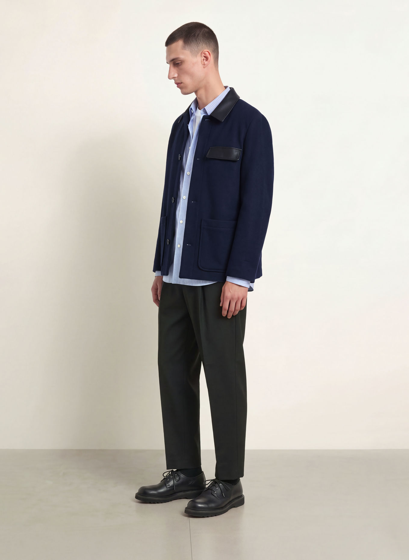 Calvin Klein Overshirt: DARK BLUE / BLACK