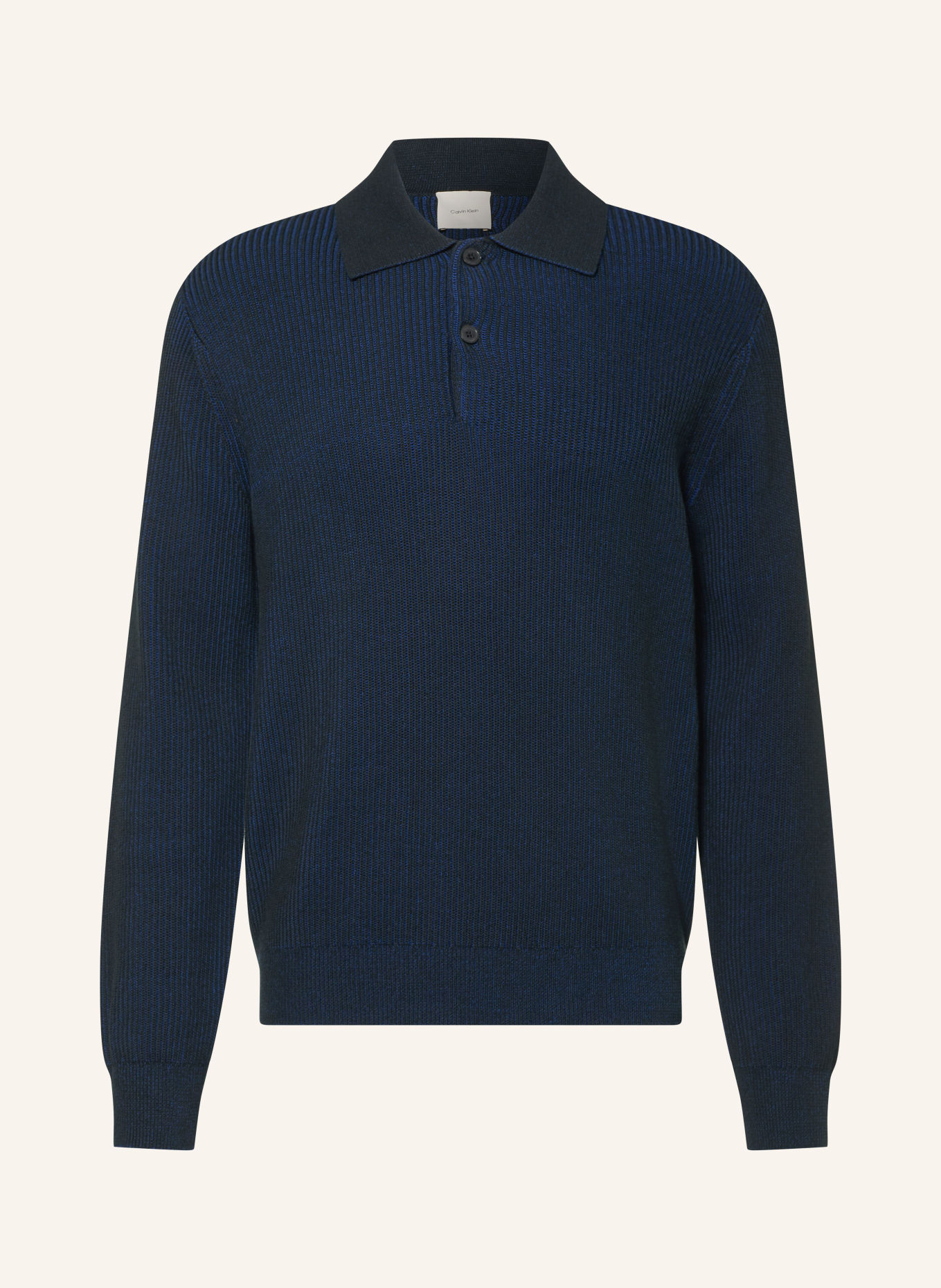 Calvin Klein Knit polo shirt: BLACK / DARK BLUE