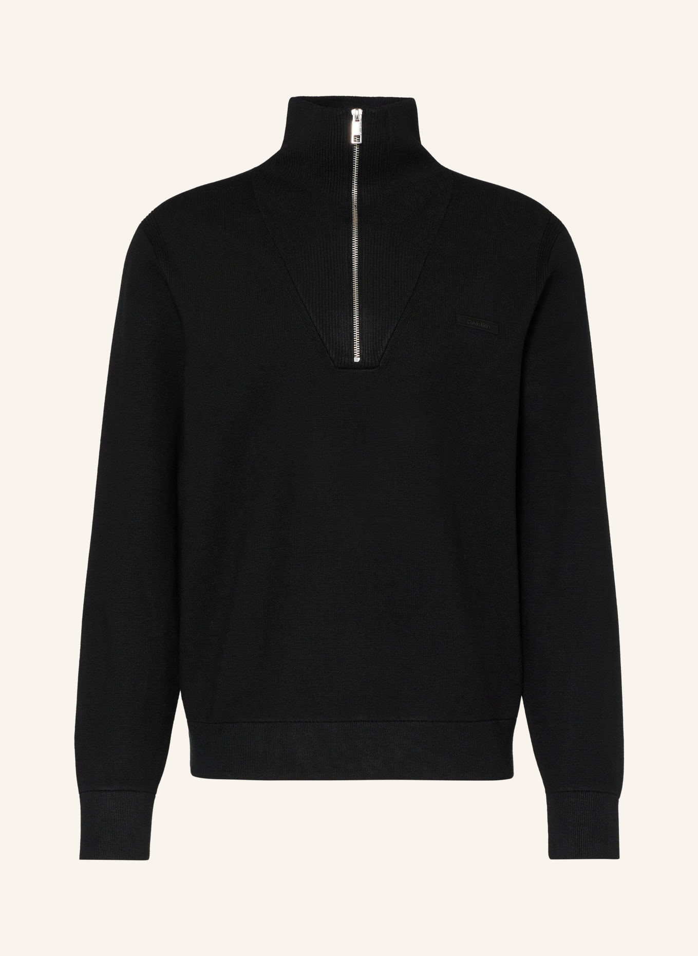 Calvin Klein Half-zip sweater: BLACK