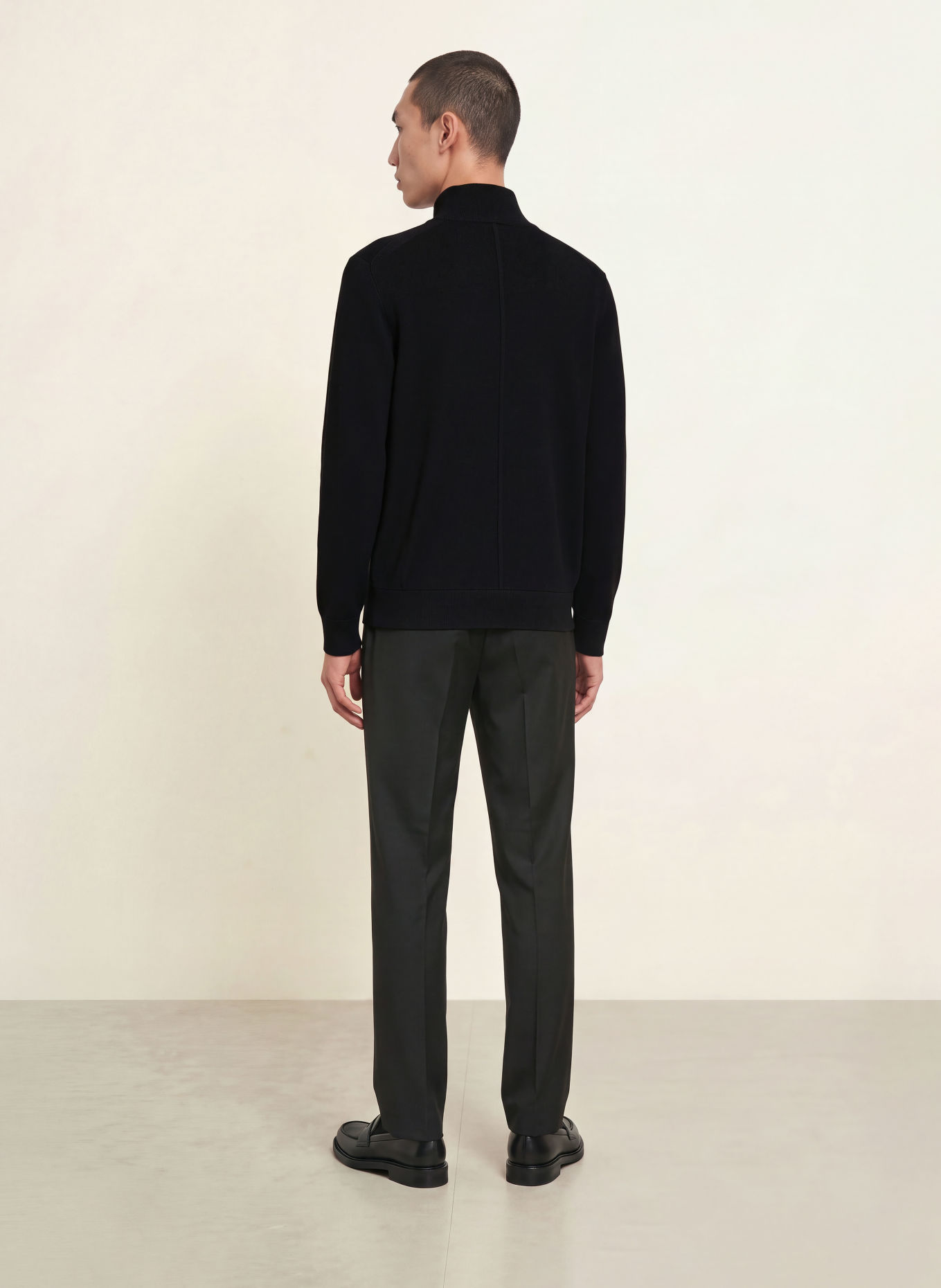 Calvin Klein Half-zip sweater: BLACK