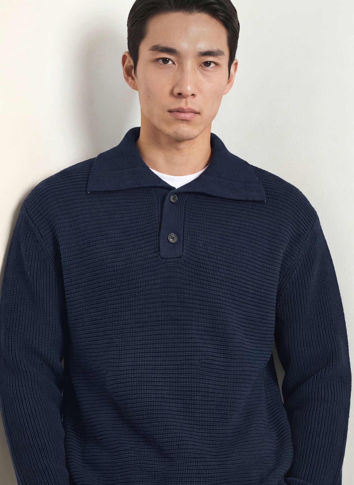 Calvin Klein Half-zip sweater: DARK BLUE