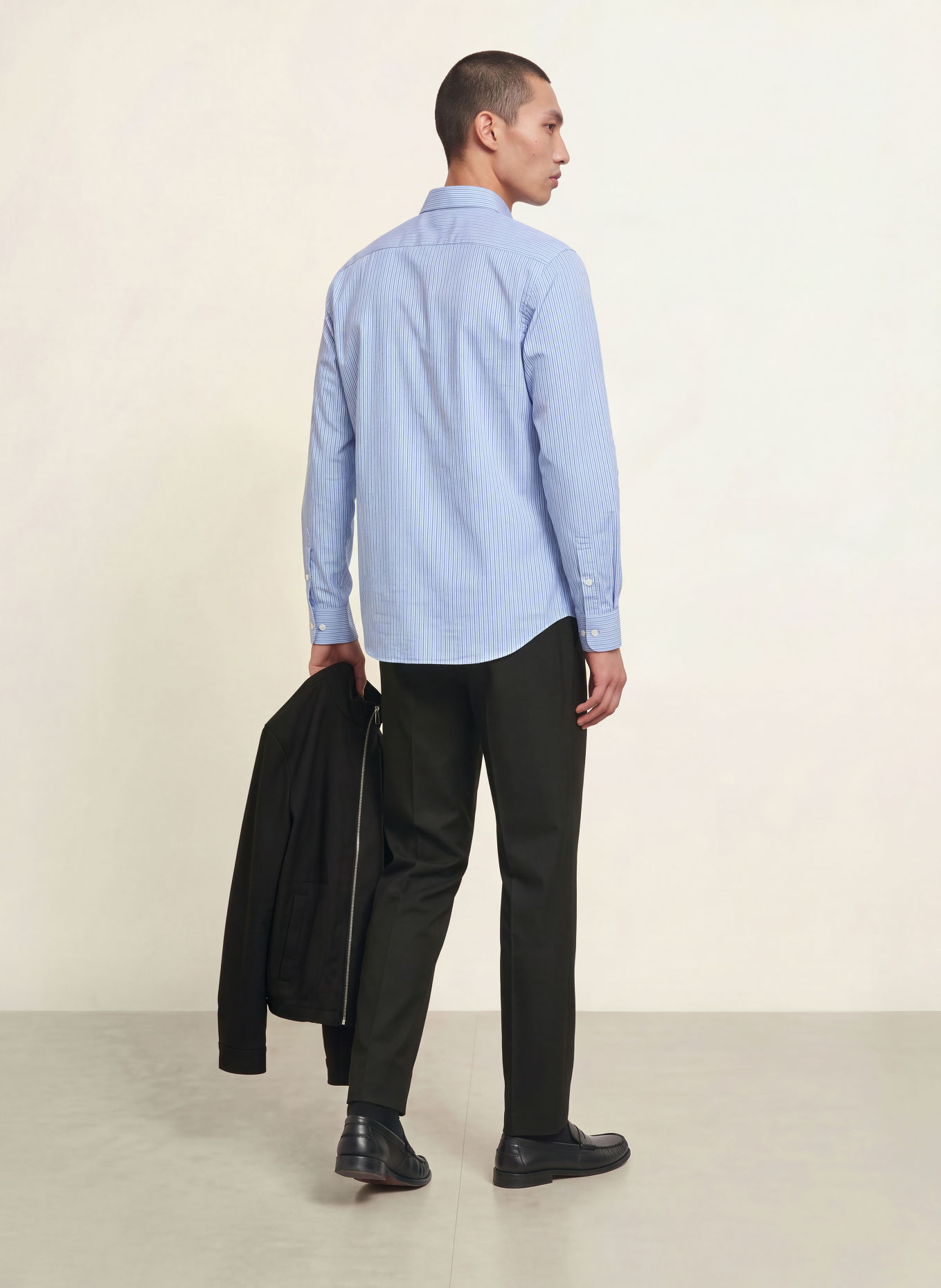 Calvin Klein Slim-Fit Shirt: LIGHT BLUE / DARK BLUE / WHITE