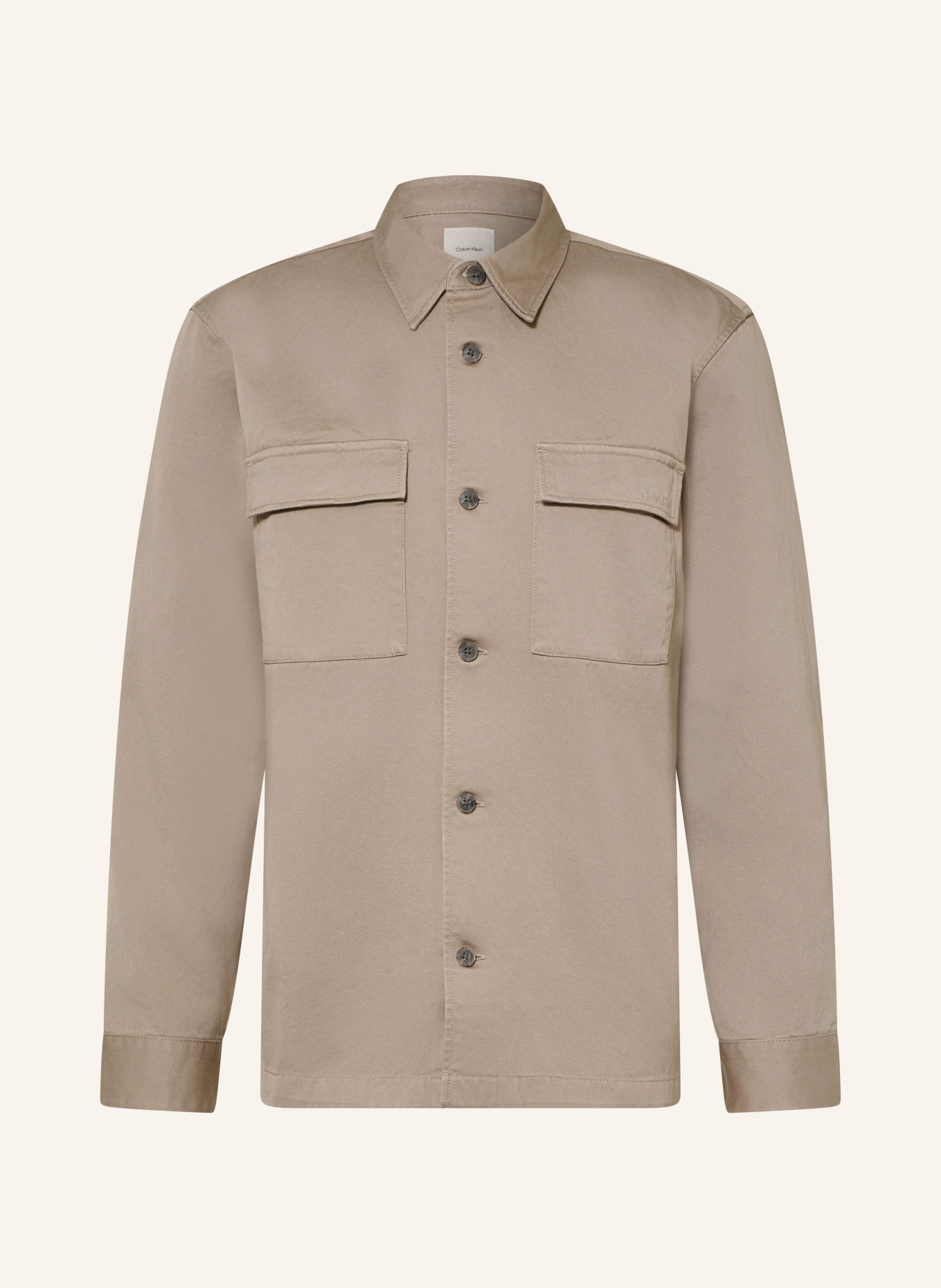 Calvin Klein Overshirt: LIGHT BROWN