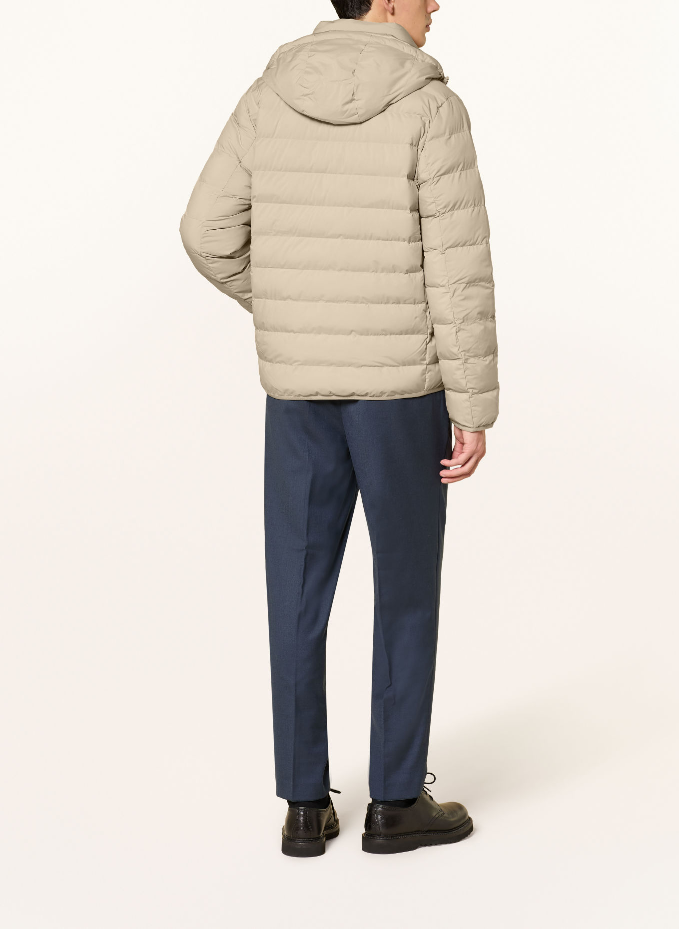 Calvin Klein Prošívaná bunda s odnímatelnou kapucí: BÉŽOVÁ