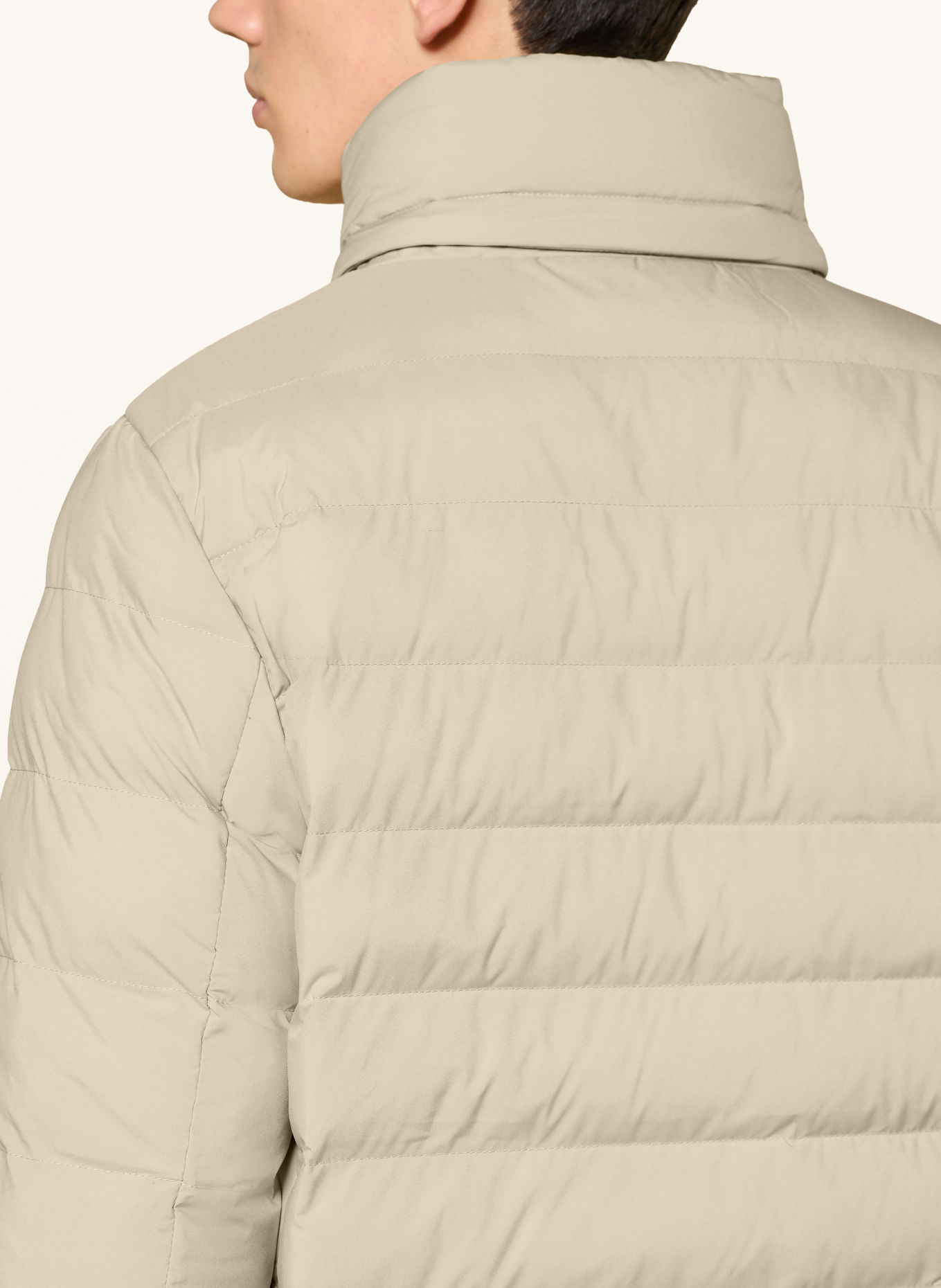 Calvin Klein Prošívaná bunda s odnímatelnou kapucí: BÉŽOVÁ