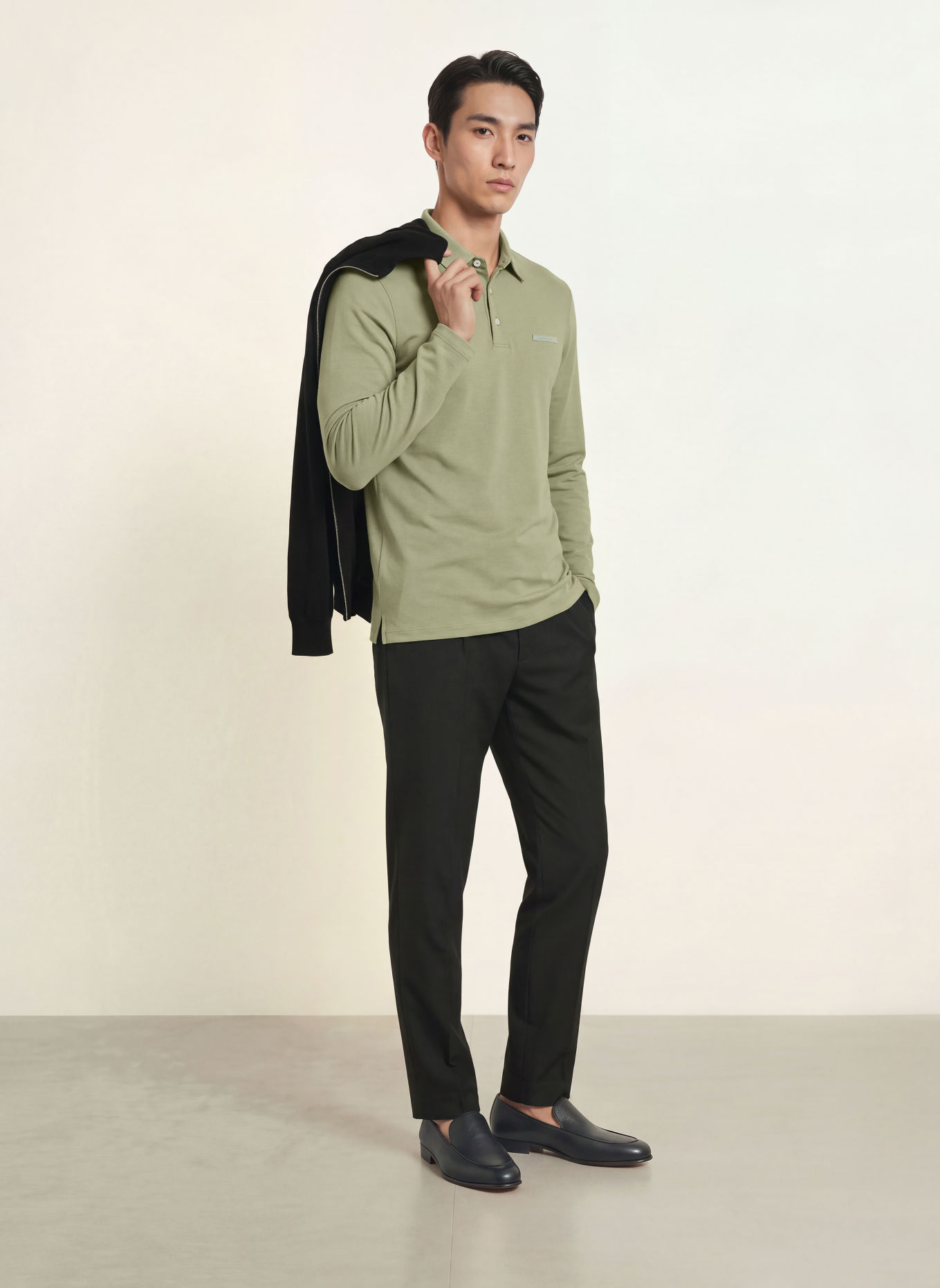 Calvin Klein Slim-Fit Jersey polo shirt: LIGHT GREEN