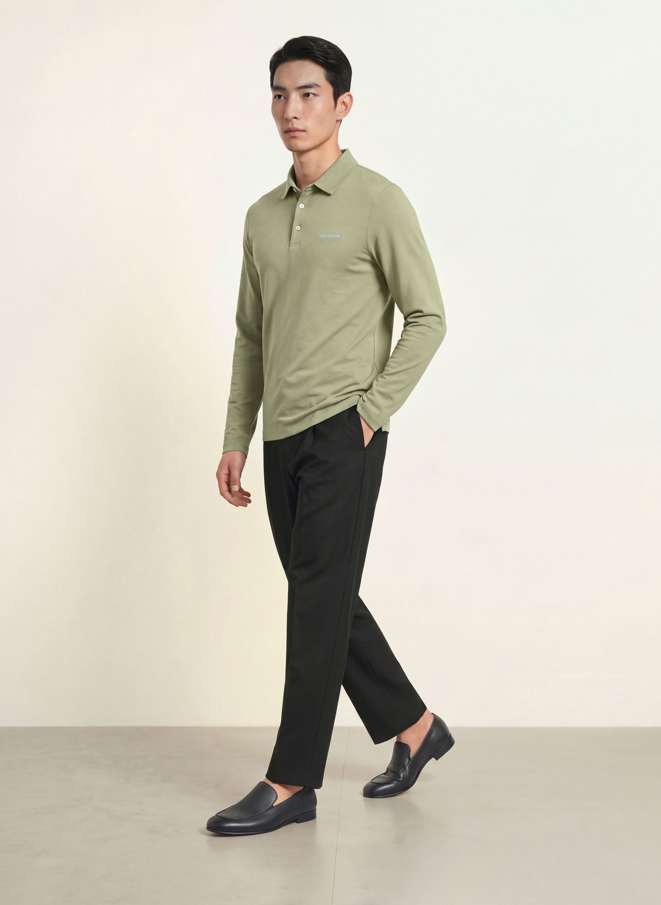 Calvin Klein Slim-Fit Jersey polo shirt: LIGHT GREEN