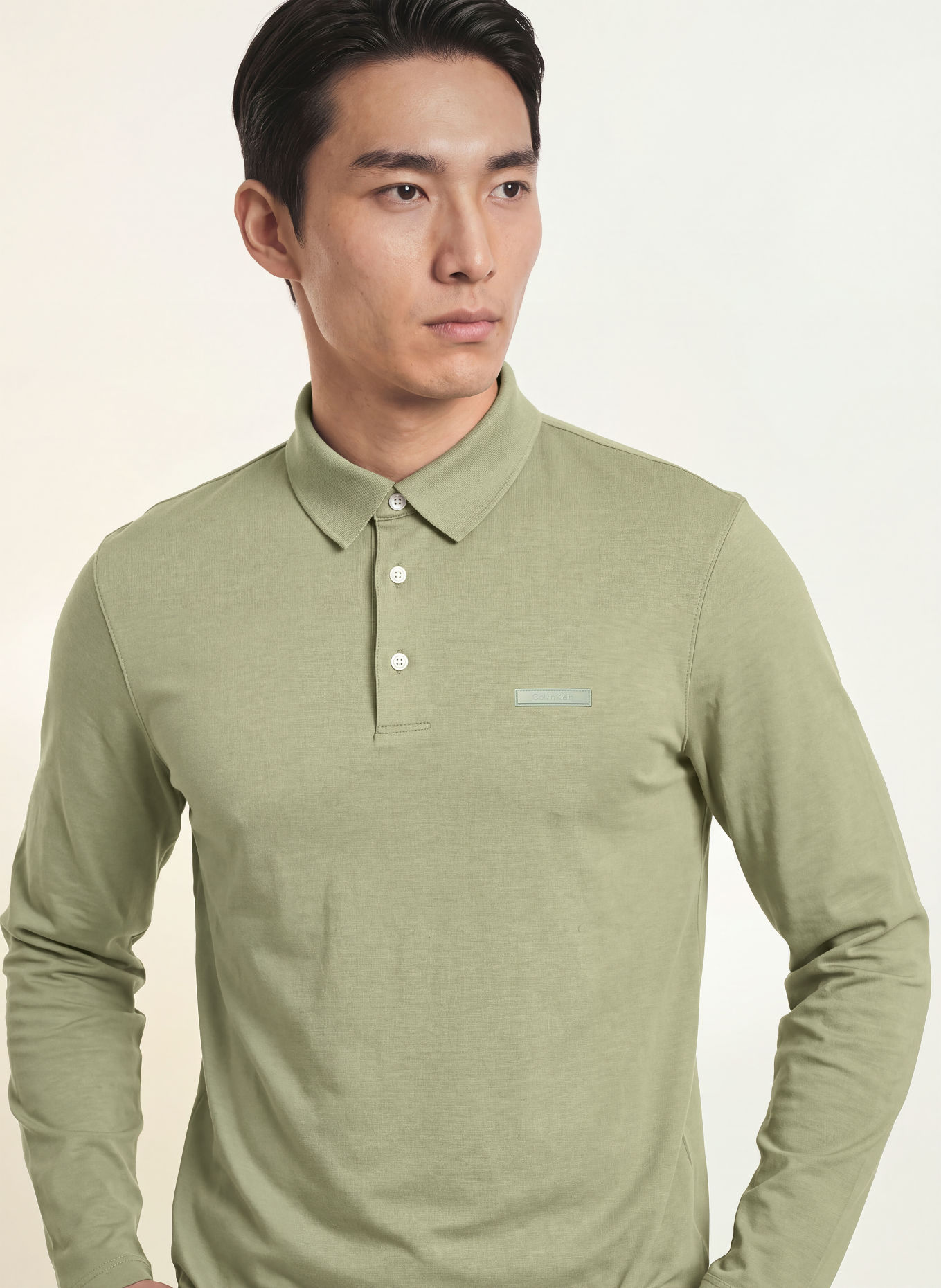 Calvin Klein Slim-Fit Jersey polo shirt: LIGHT GREEN