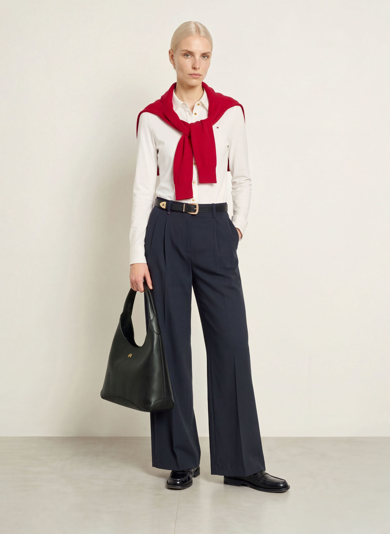 TOMMY HILFIGER Chemisier: BLANC