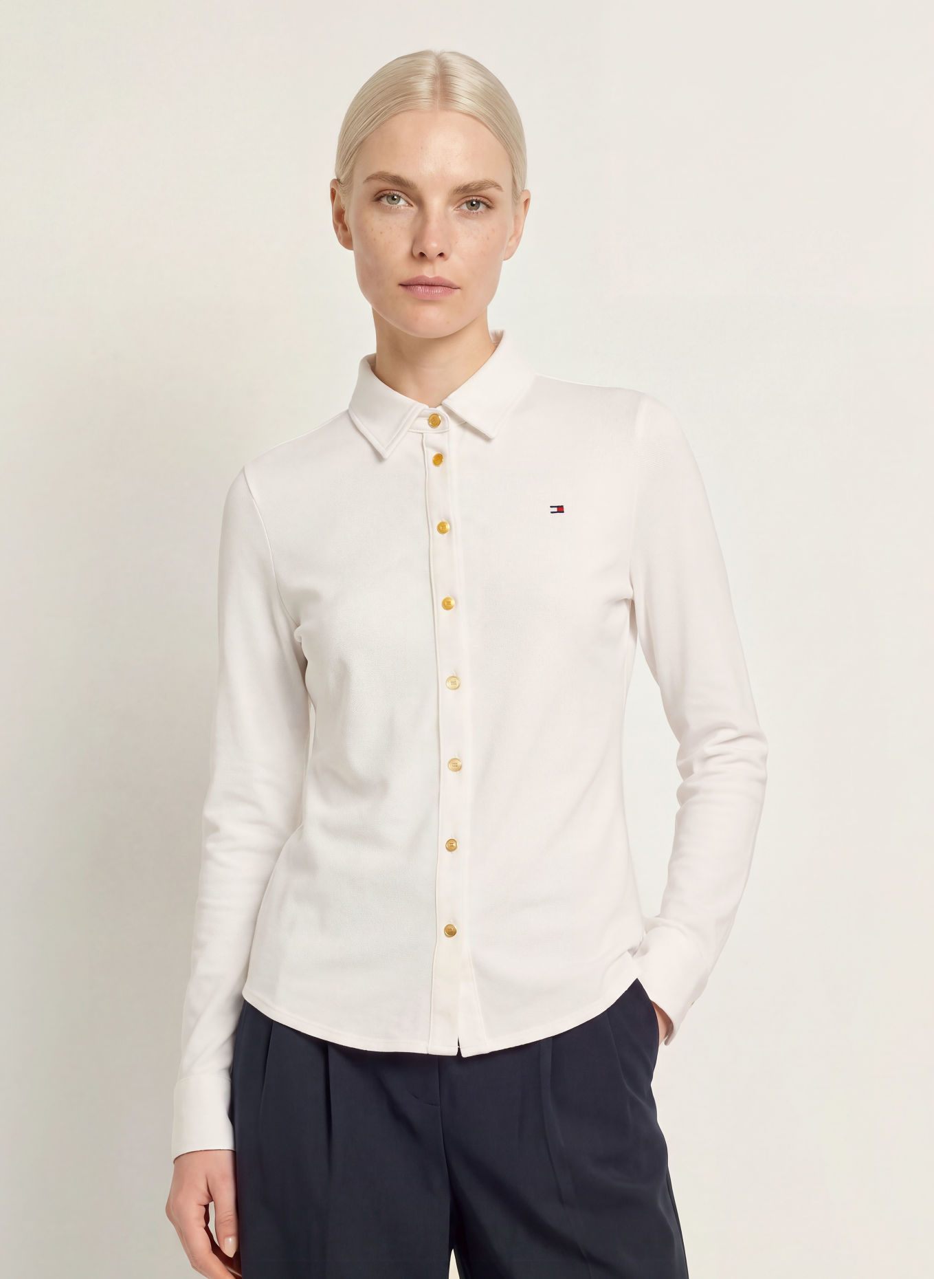 TOMMY HILFIGER Chemisier: BLANC