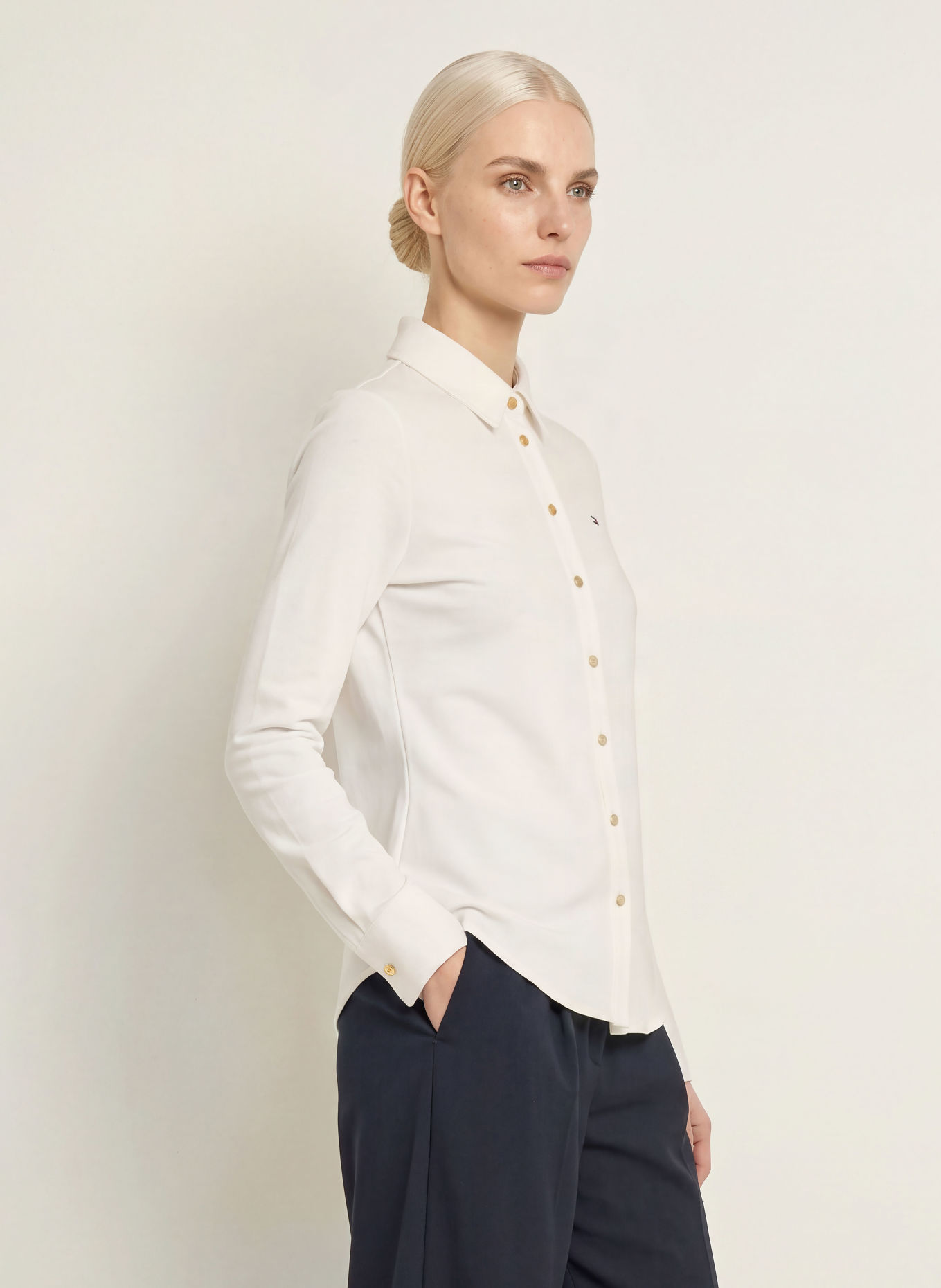 TOMMY HILFIGER Chemisier: BLANC