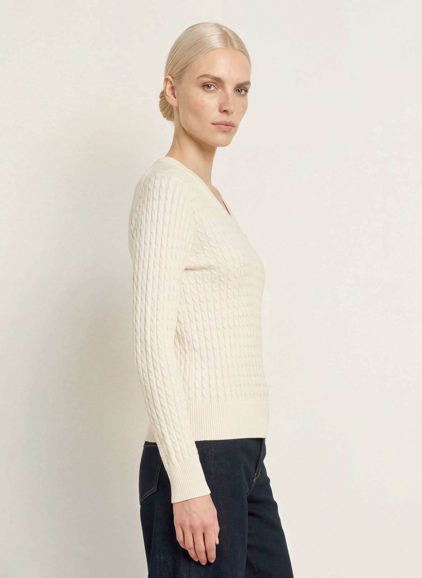 TOMMY HILFIGER Sweater: ECRU