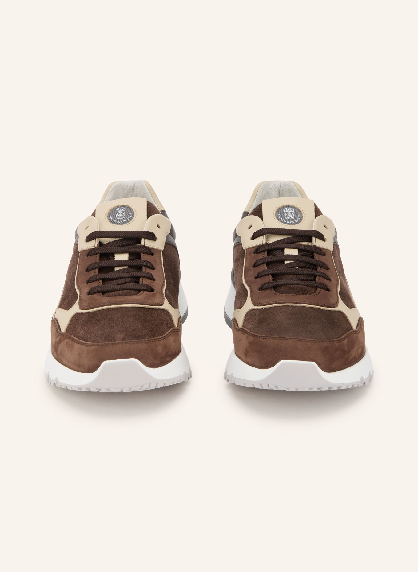 BRUNELLO CUCINELLI Sneakers: DARK BROWN / BEIGE