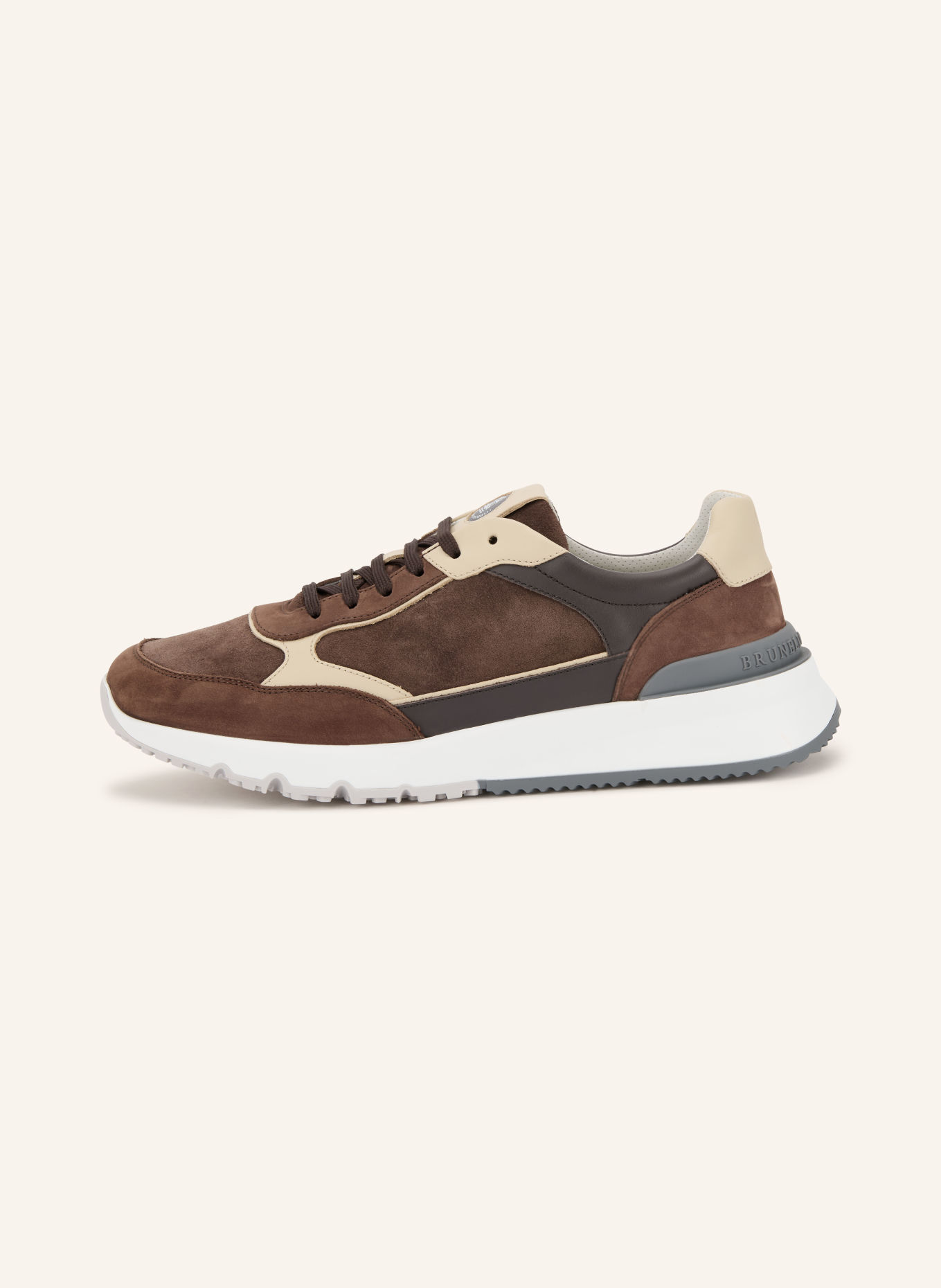 BRUNELLO CUCINELLI Sneakers: DARK BROWN / BEIGE
