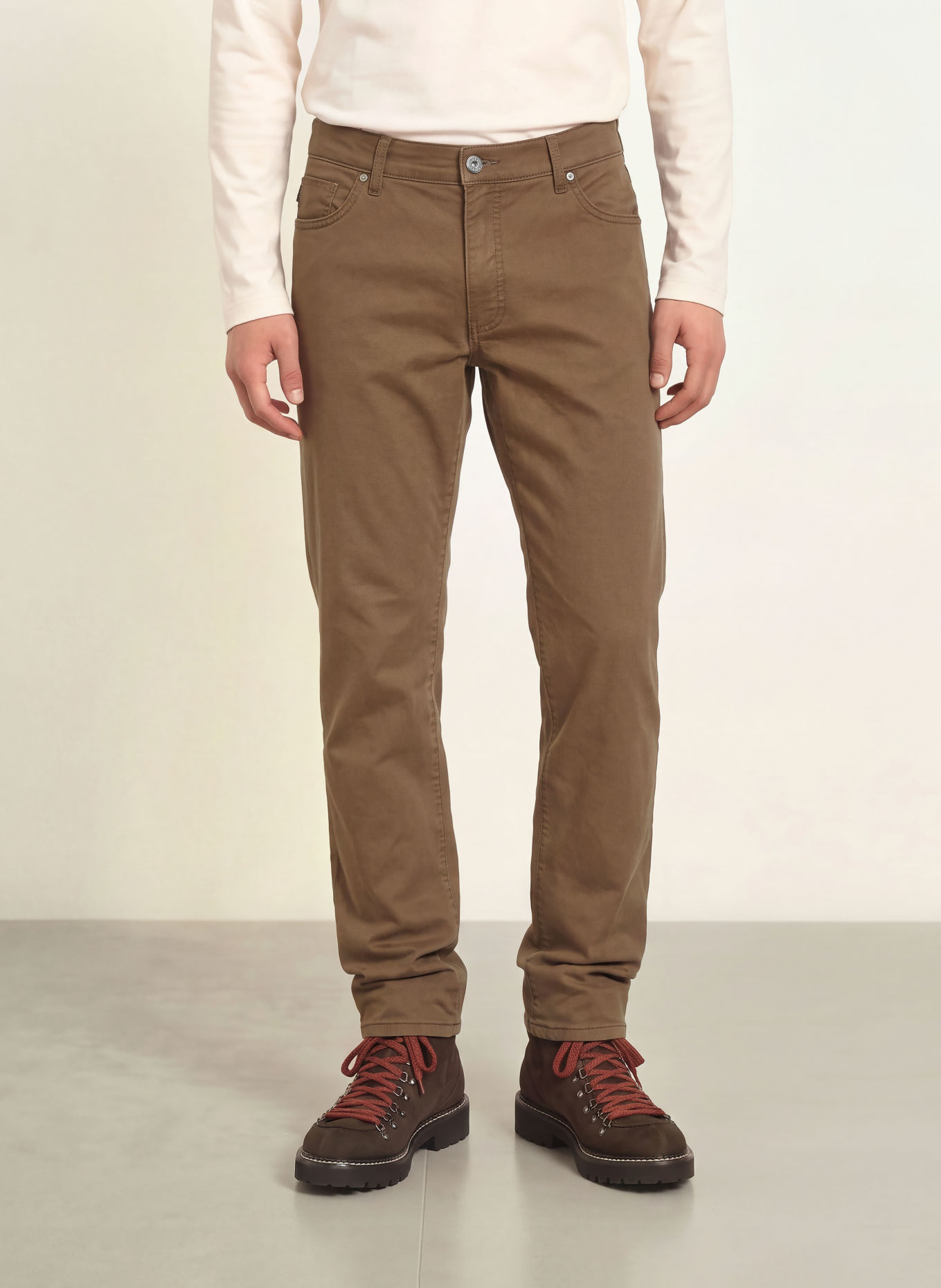 BRAX Broek CADIZ Straight Fit: 54 LIGHT CHOCOLATE
