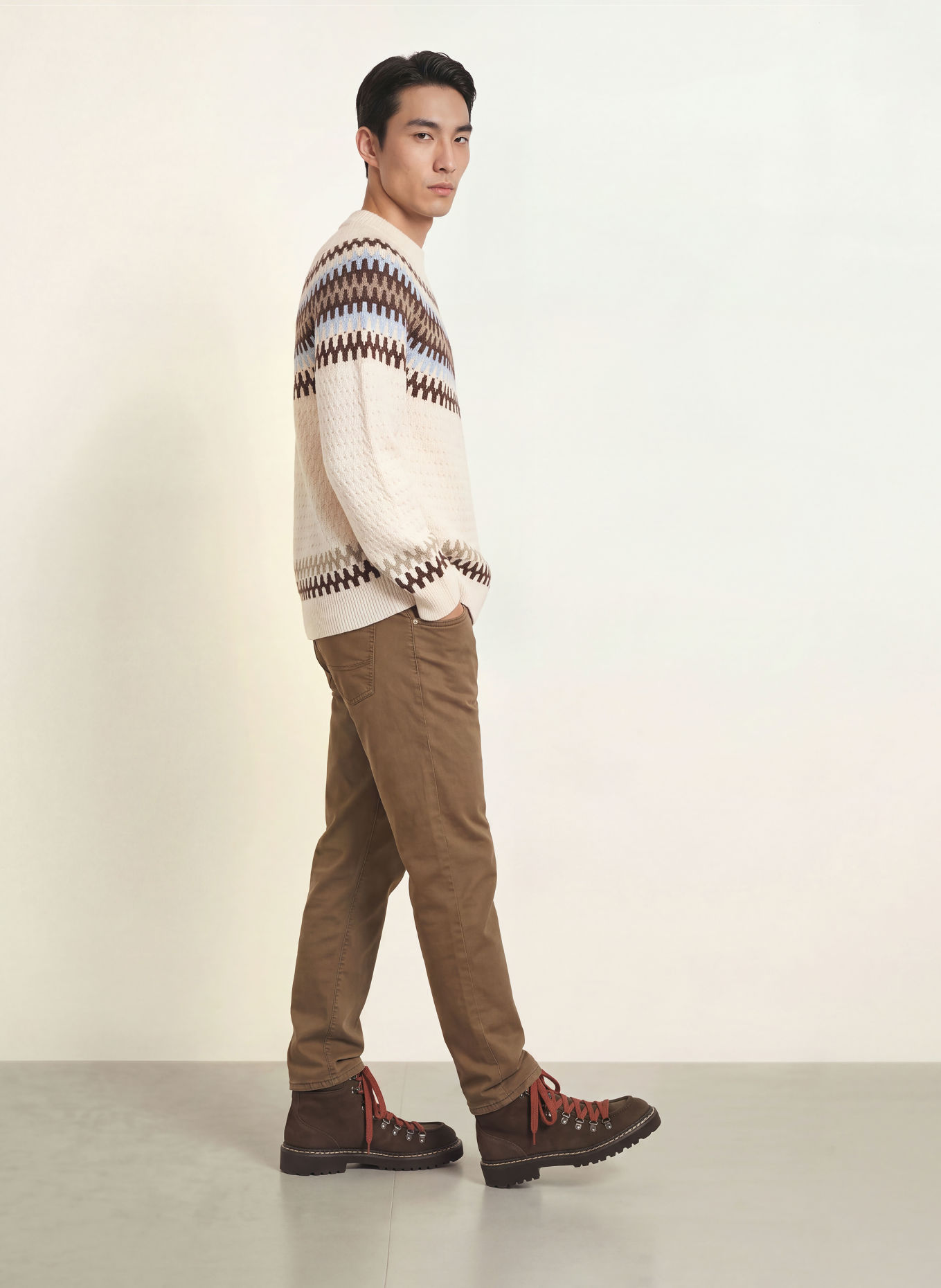 BRAX Broek CADIZ Straight Fit: 54 LIGHT CHOCOLATE