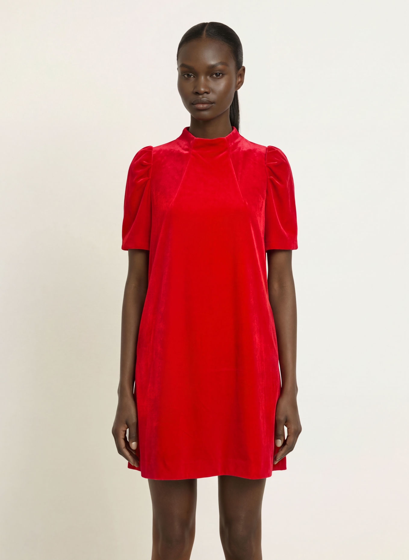RIANI Cocktailkleid aus Samt: ROT