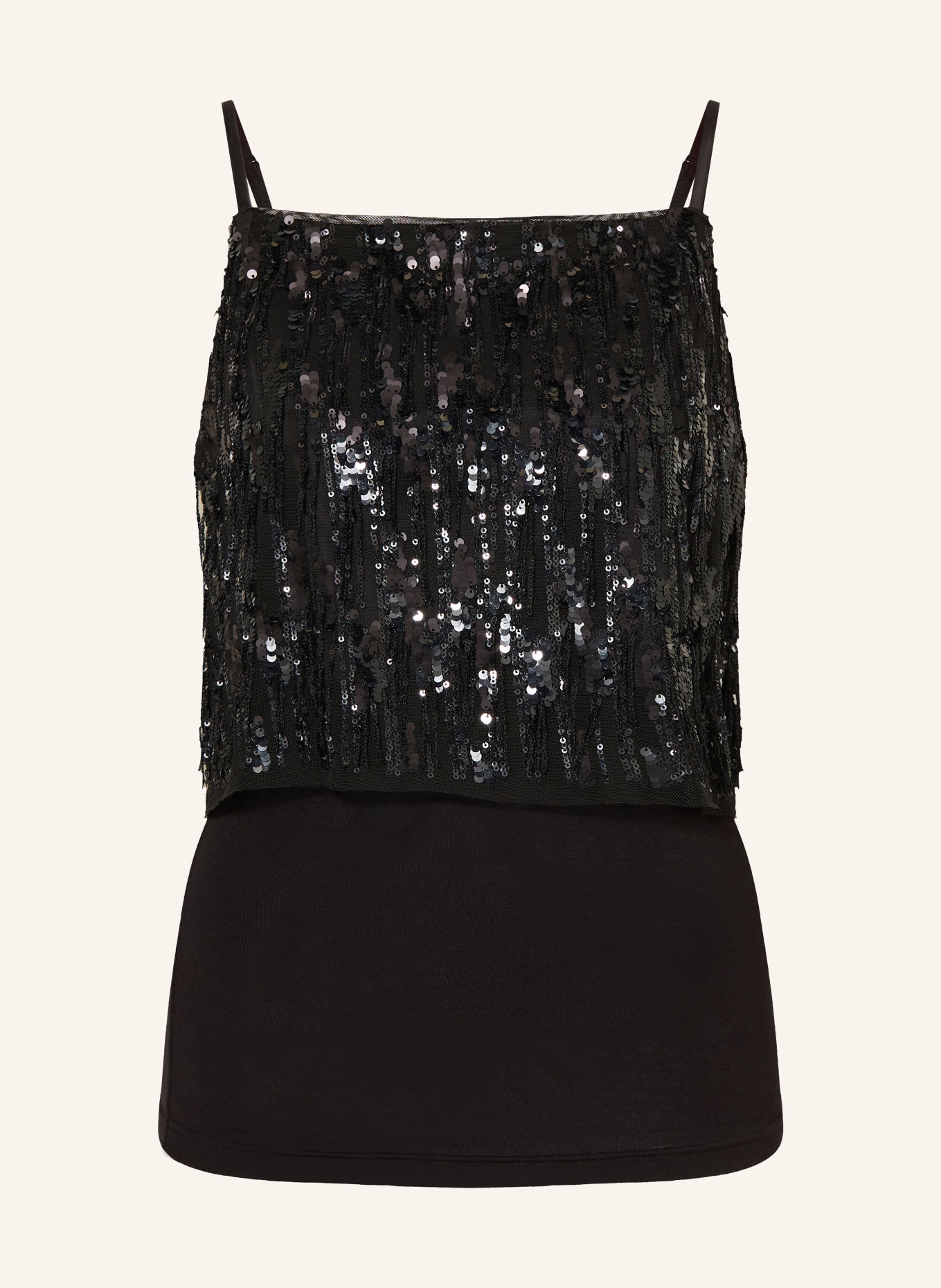 RIANI Mesh top with sequins: BLACK