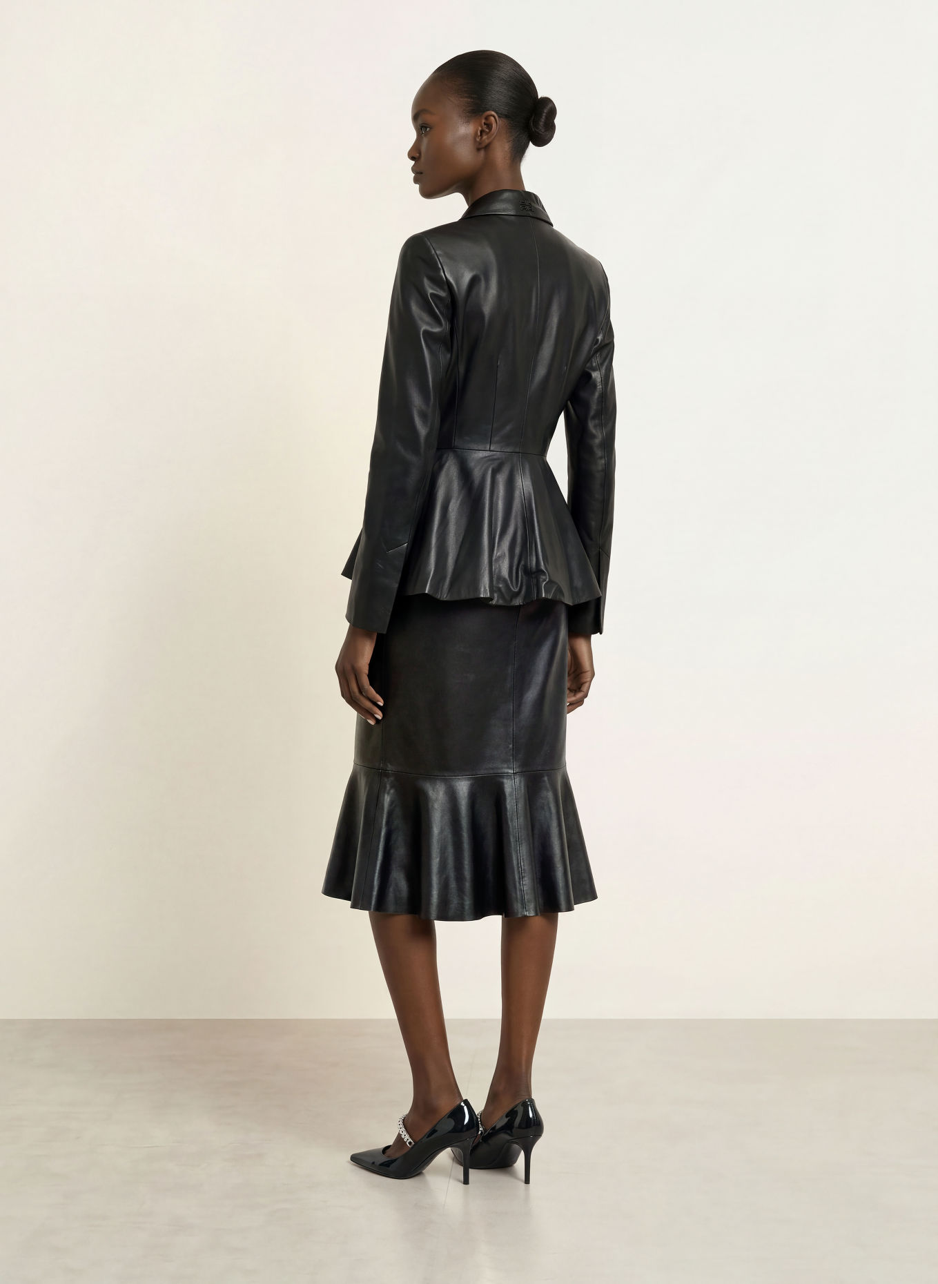 RIANI Lederblazer: SCHWARZ