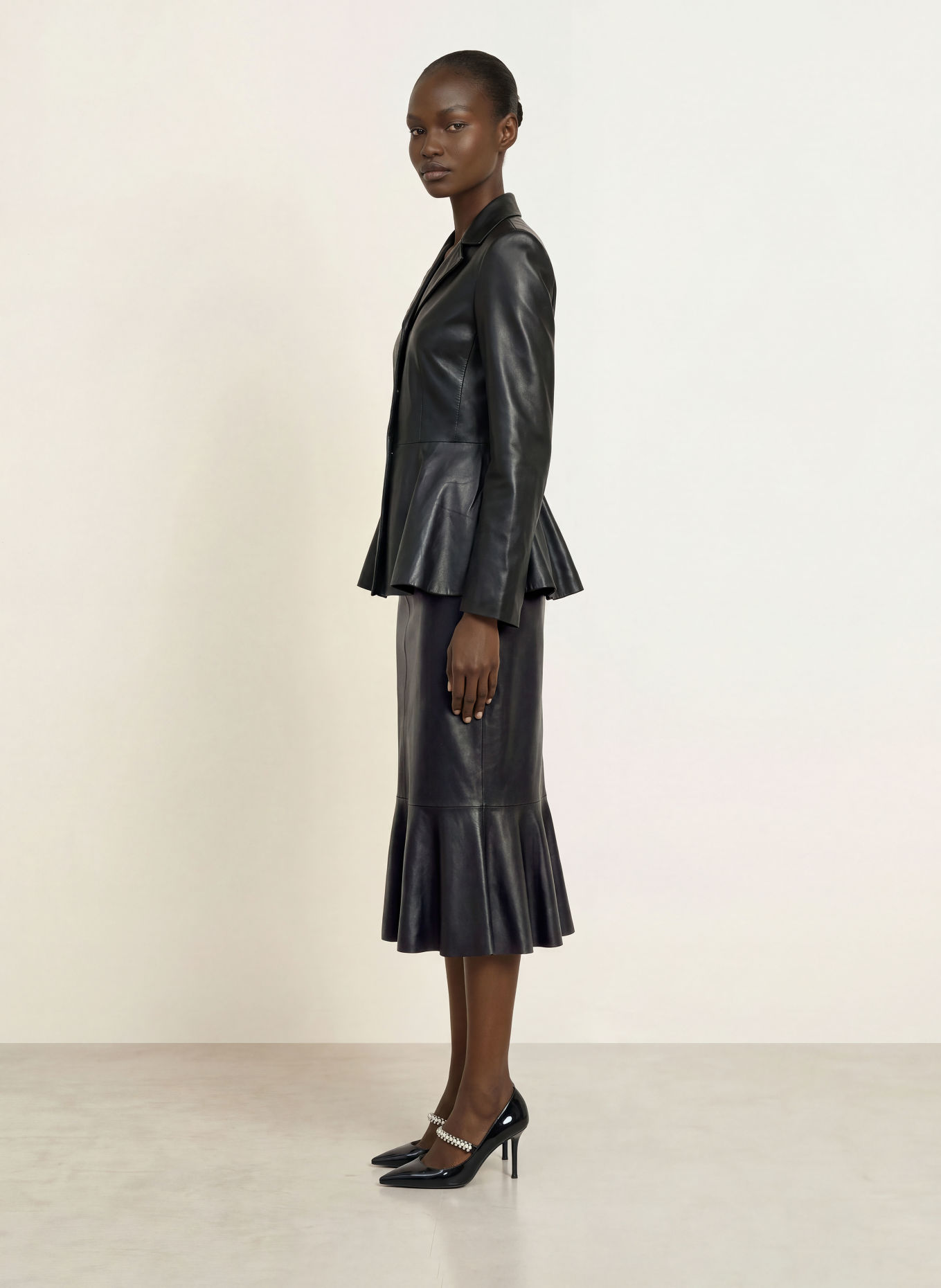 RIANI Lederblazer: SCHWARZ