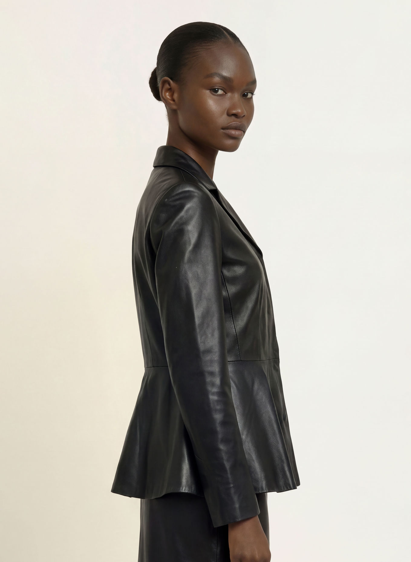 RIANI Lederblazer: SCHWARZ