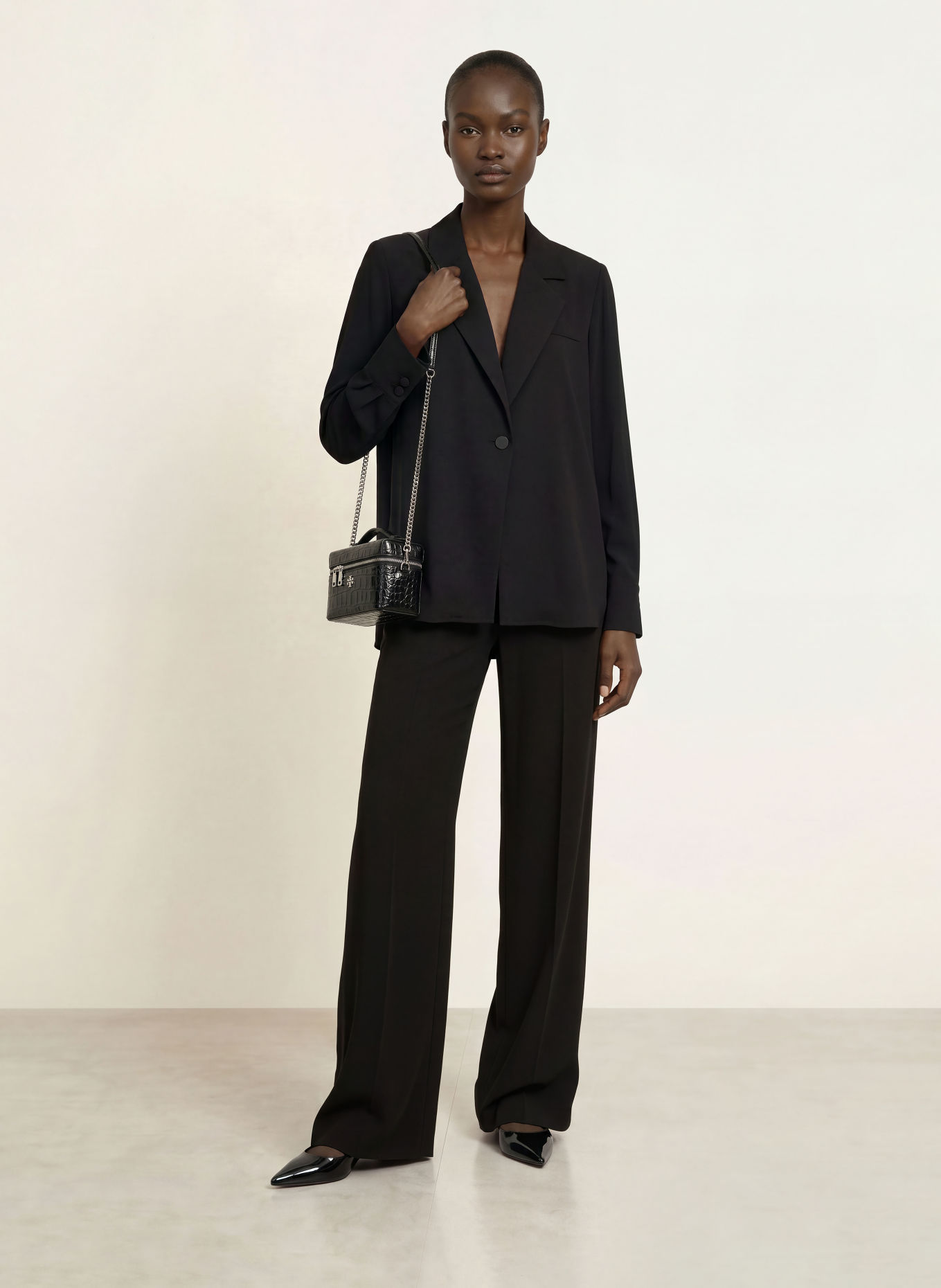 RIANI Blouse in a mix of materials: NOIR