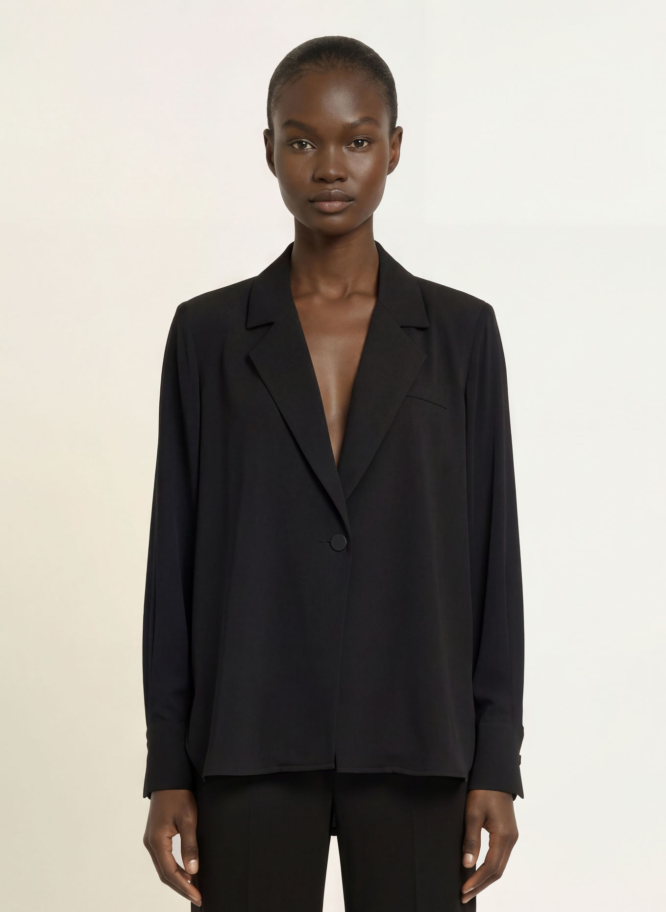 RIANI Blouse in a mix of materials: NOIR