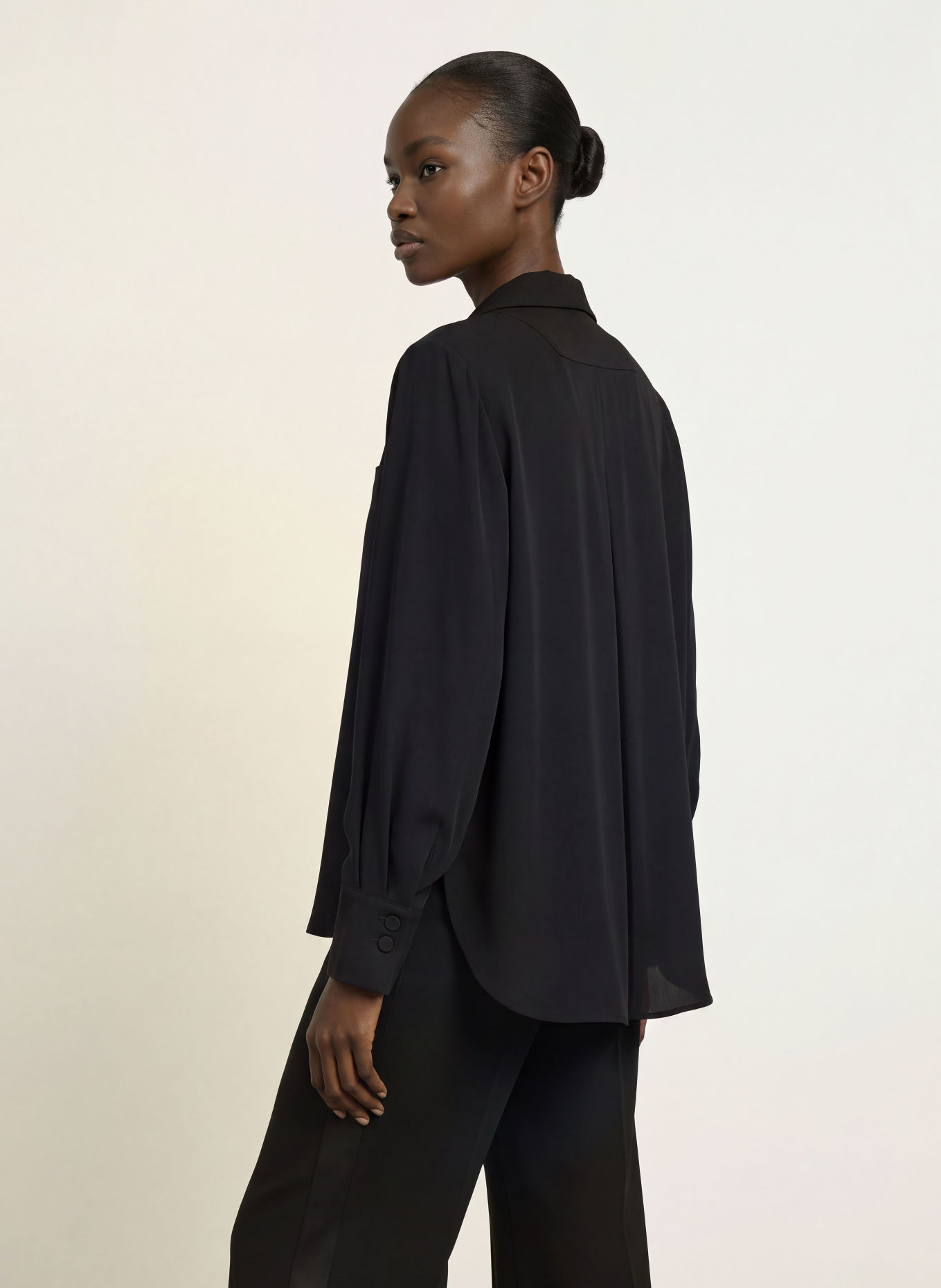 RIANI Blouse in a mix of materials: NOIR